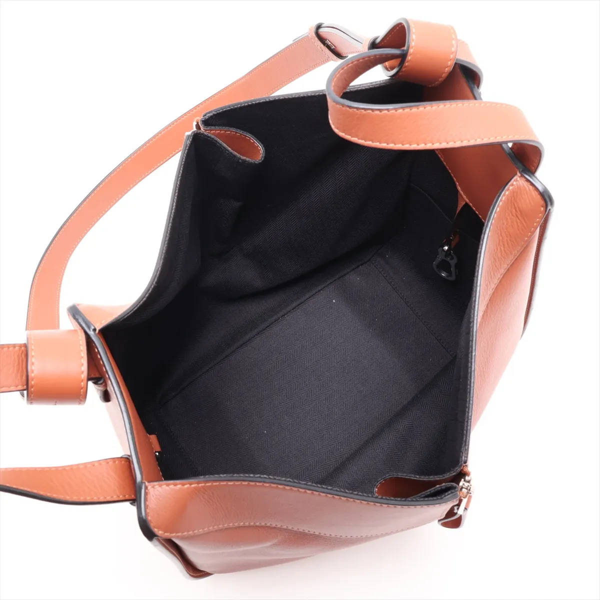 Hammock Small Leather 2-Way Shoulder Bag, Brown — view 8