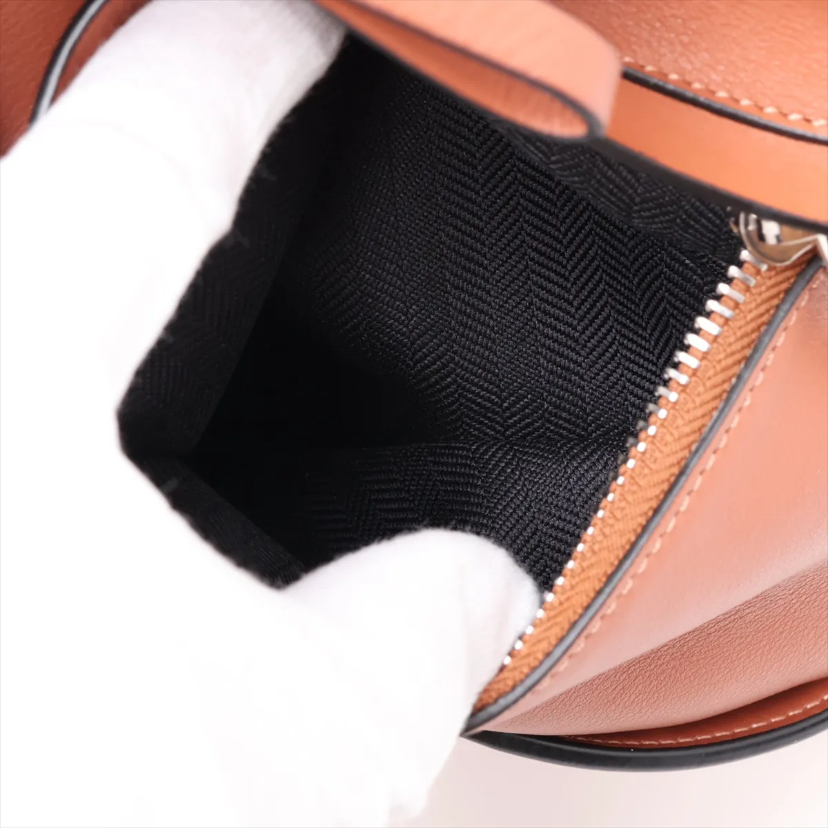 Hammock Small Leather 2-Way Shoulder Bag, Brown — view 9