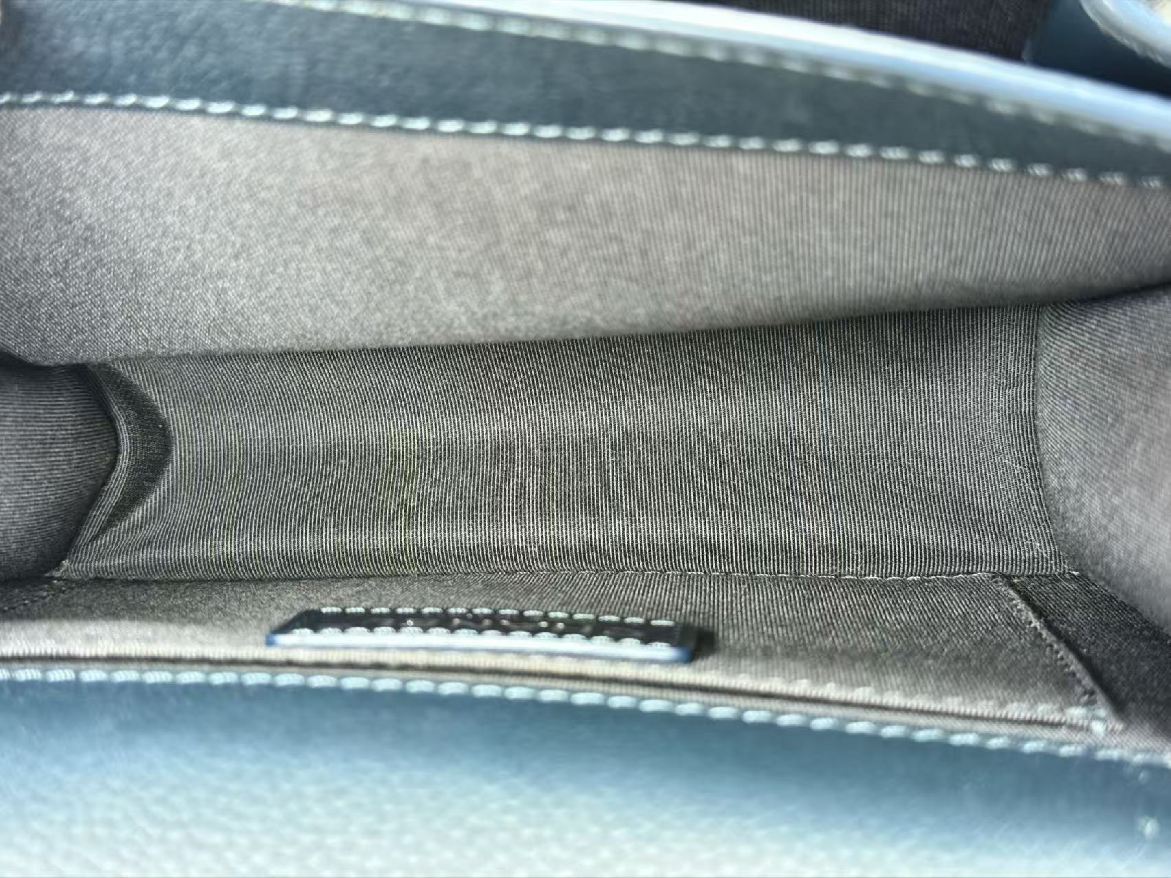 Caviar Skin Half Coco Shoulder Bag, Navy Blue, Approx. 20cm W, Serial Number , with Dust Bag and Seal, Silver Hardware, Excellent Condition (A-AB) — view 15