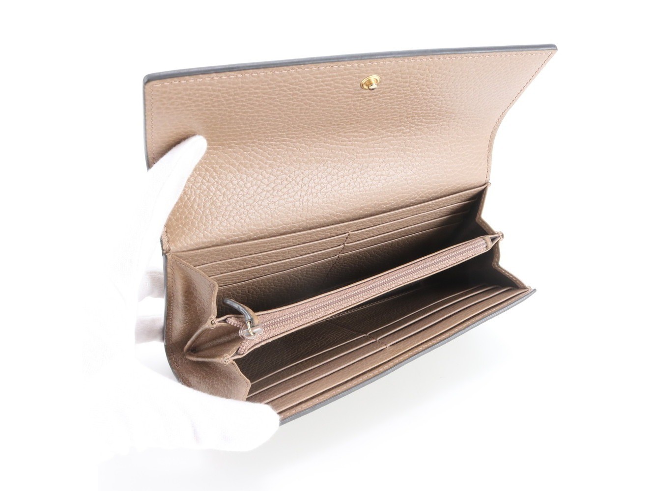 GG Supreme GG Marmont 456116 Leather Long Wallet — view 6