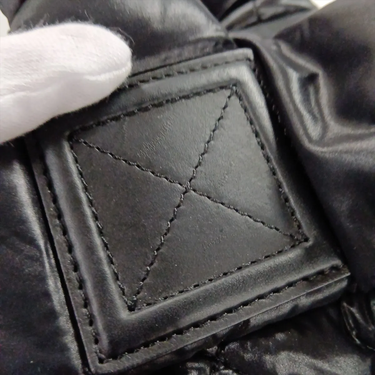 Coco Cocoon Nylon x Leather Handbag, Black with Silver Hardware, 13602141, Series 13 — view 12