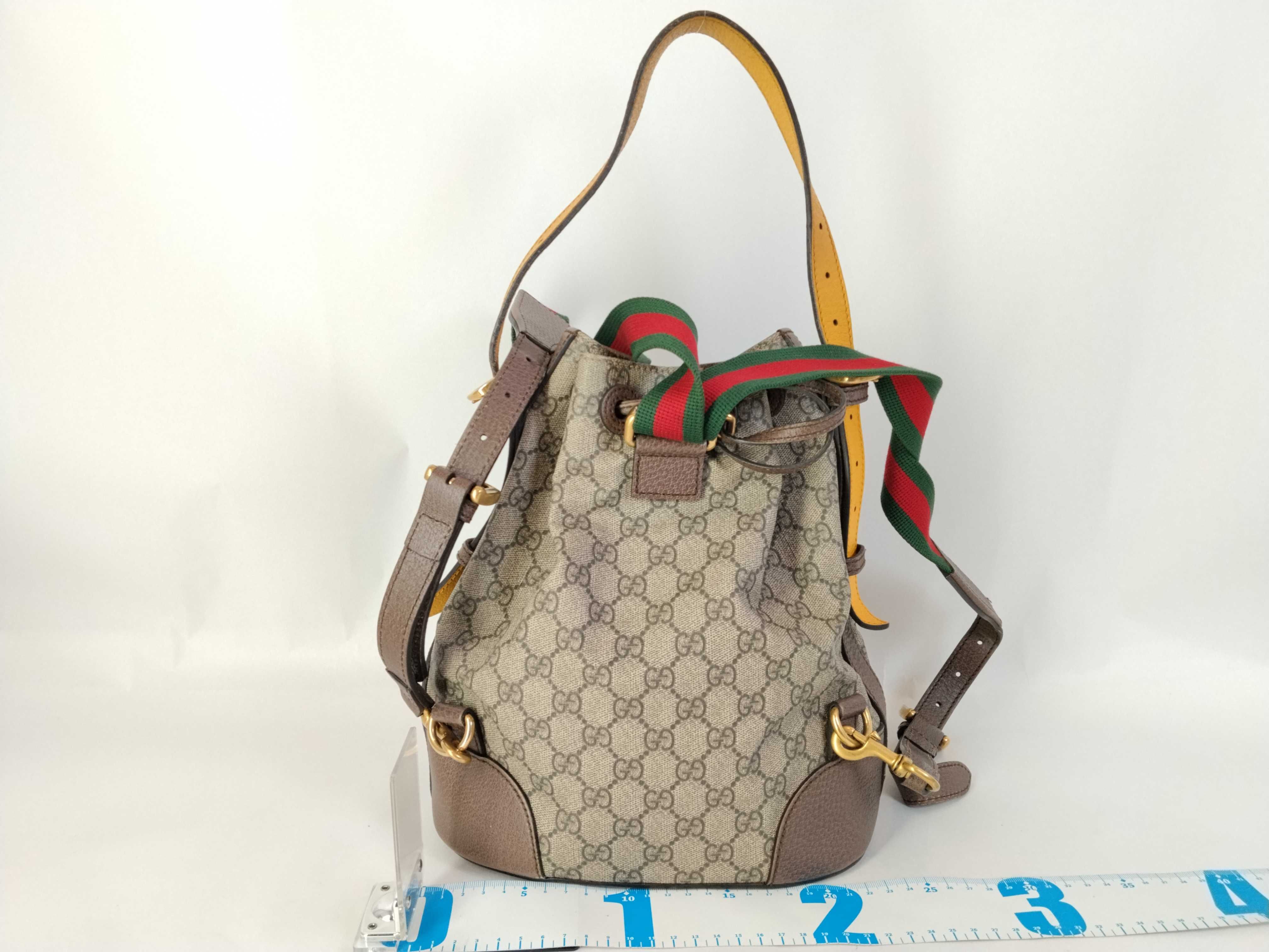GG Supreme Bucket Bag, Beige/Brown Backpack — view 2