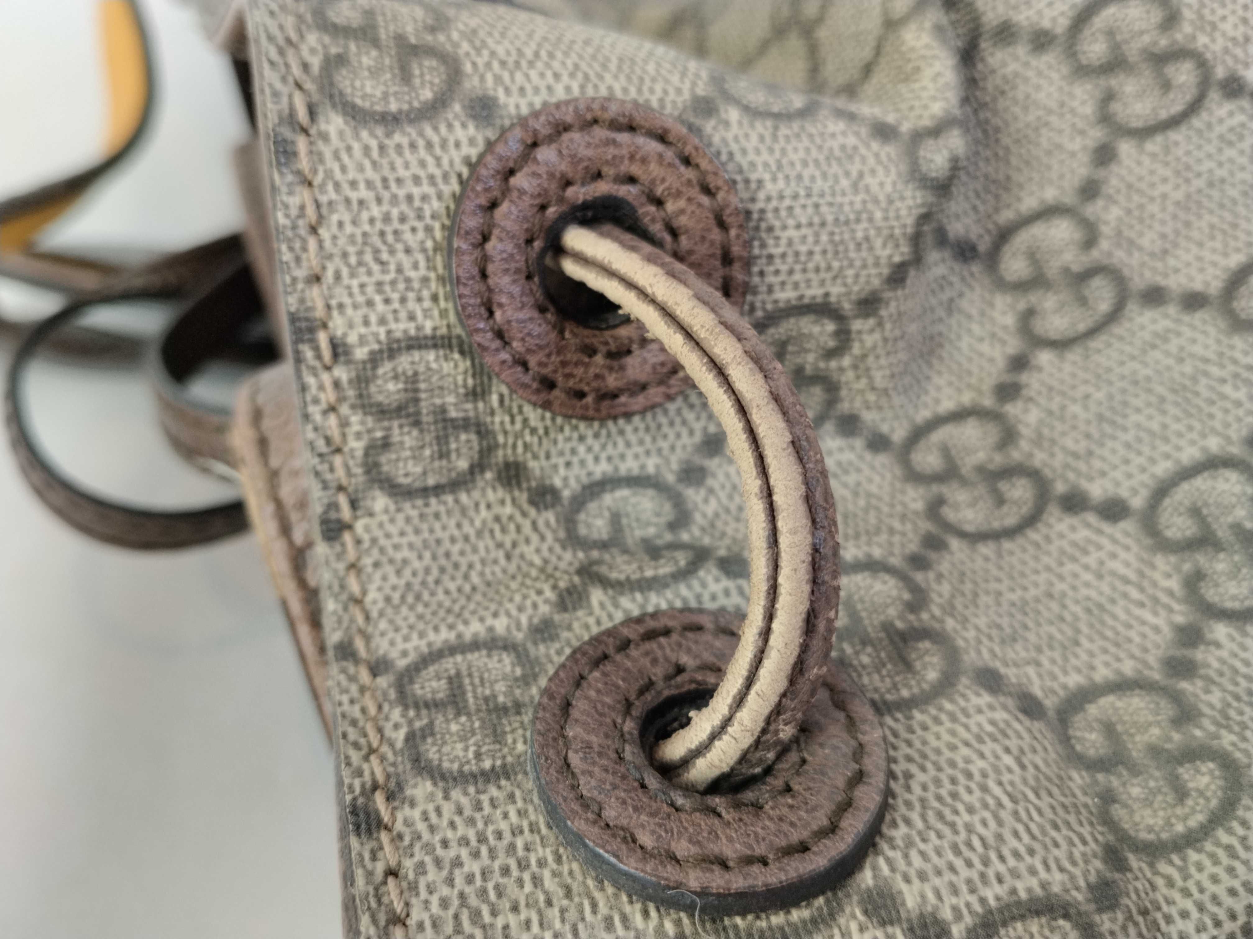 GG Supreme Bucket Bag, Beige/Brown Backpack — view 15