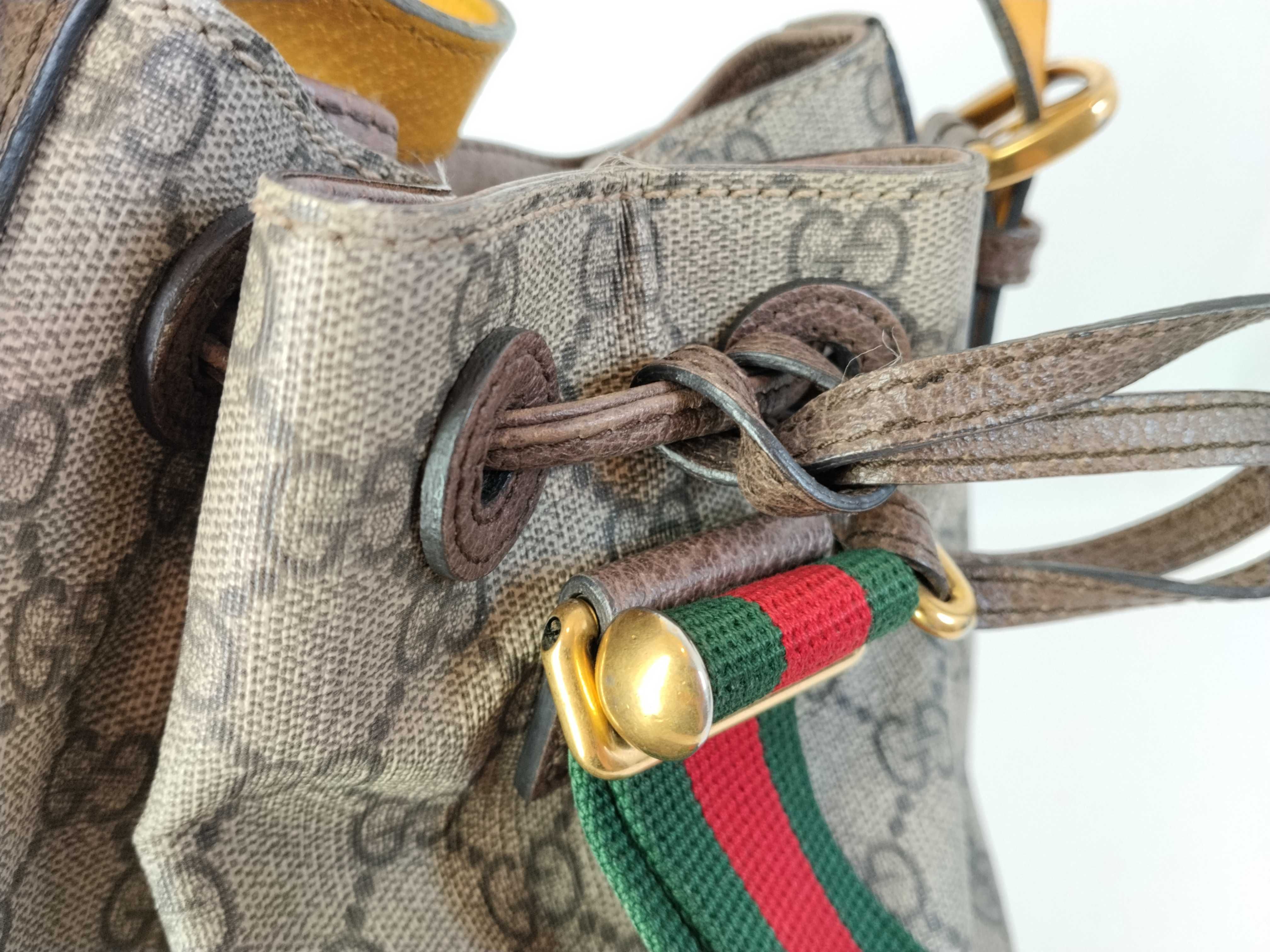 GG Supreme Bucket Bag, Beige/Brown Backpack — view 6