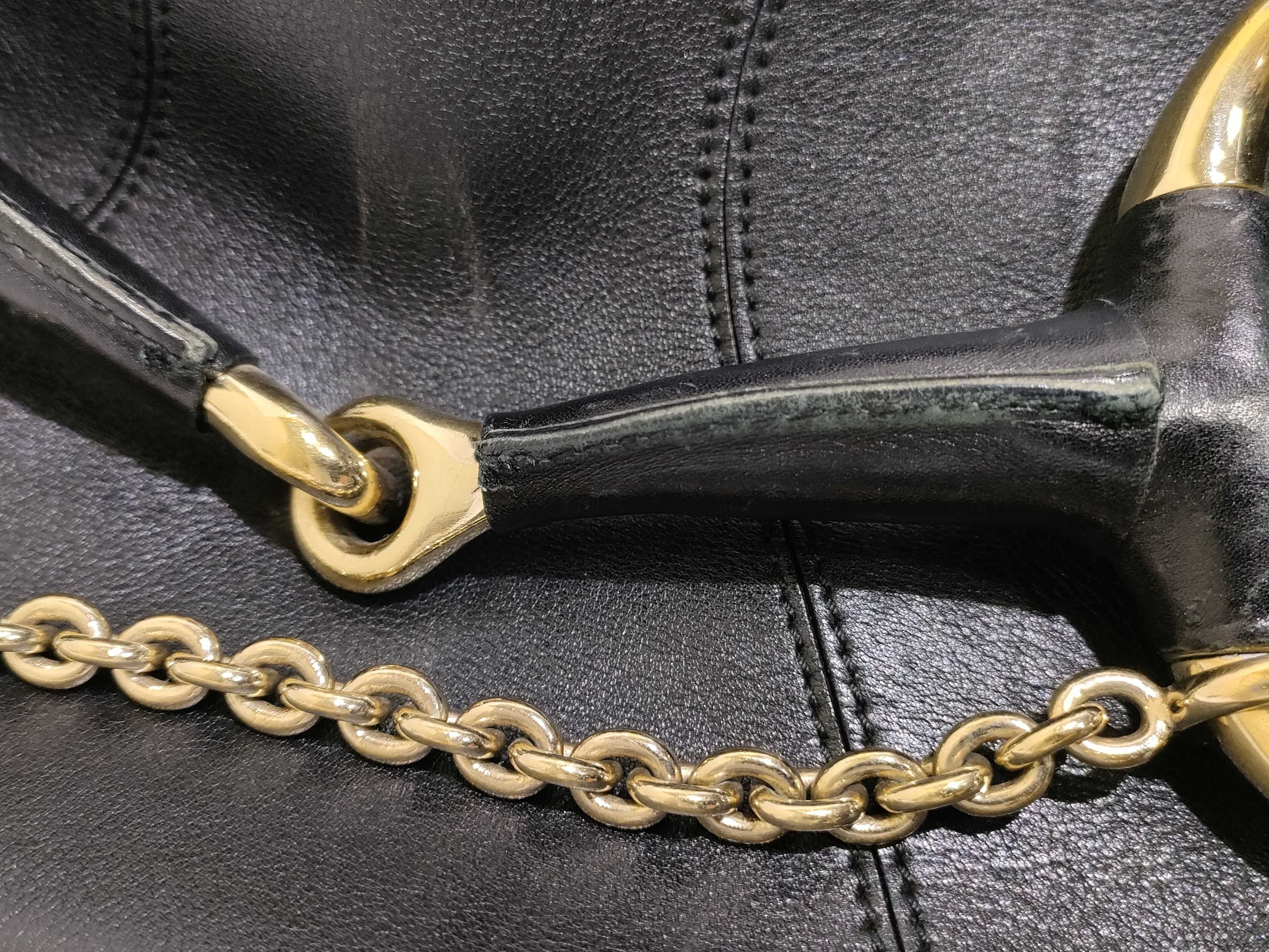 Horsebit Leather Boston Bag 131092 Black Handbag — view 15
