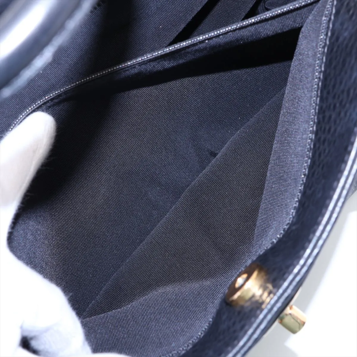 Executive Caviar Skin 2-Way Tote Bag, Black with Gold Hardware, 19312497, Serial Number 19 — view 11