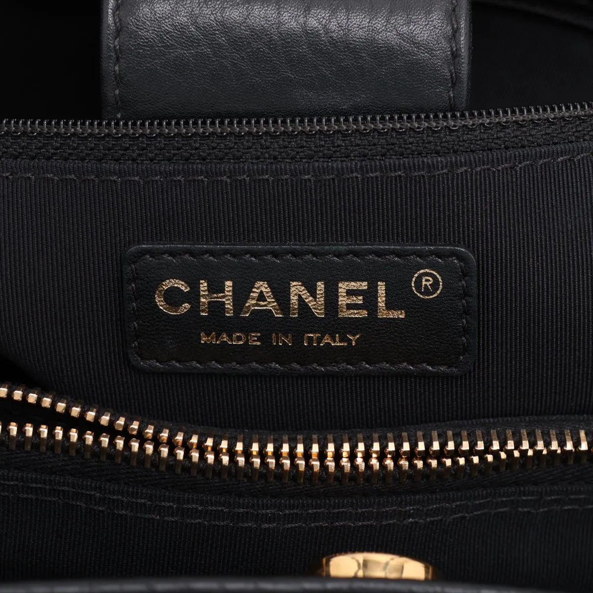 Executive Caviar Skin 2-Way Tote Bag, Black with Gold Hardware, 19312497, Serial Number 19 — view 14