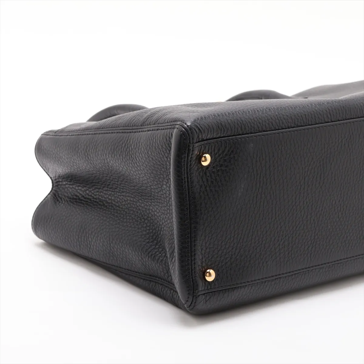 Executive Caviar Skin 2-Way Tote Bag, Black with Gold Hardware, 19312497, Serial Number 19 — view 4