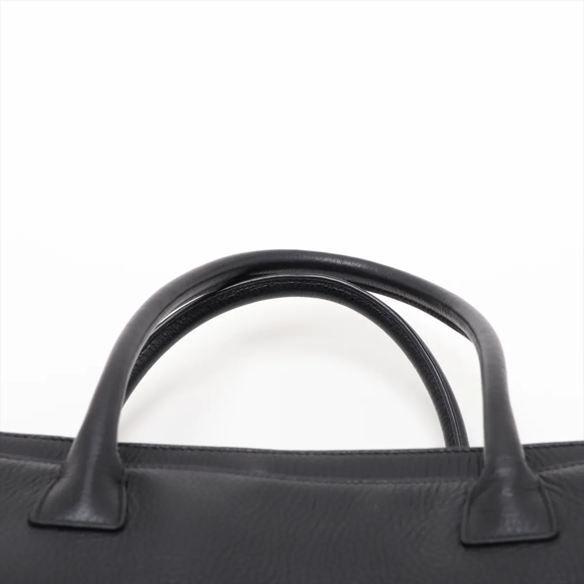 Executive Caviar Skin 2-Way Tote Bag, Black with Gold Hardware, 19312497, Serial Number 19 — view 6