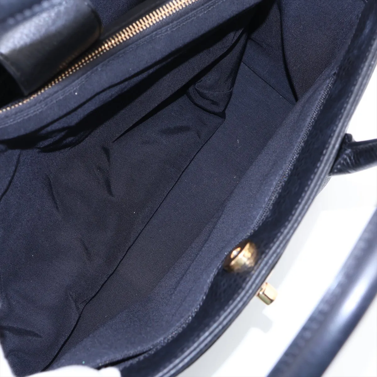 Executive Caviar Skin 2-Way Tote Bag, Black with Gold Hardware, 19312497, Serial Number 19 — view 8