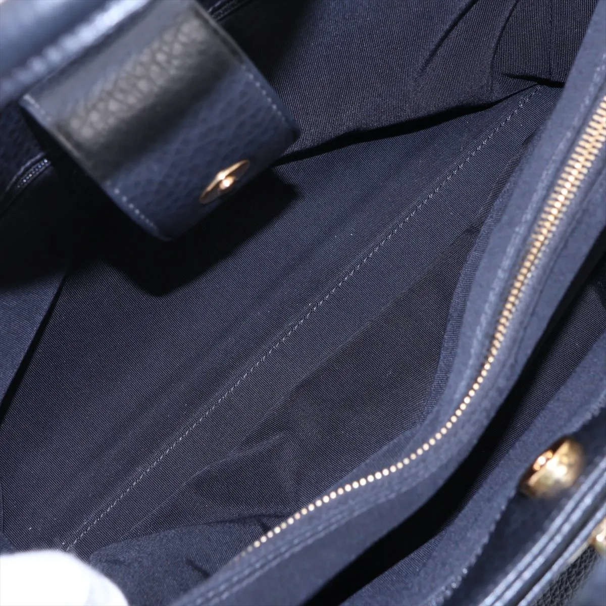 Executive Caviar Skin 2-Way Tote Bag, Black with Gold Hardware, 19312497, Serial Number 19 — view 9