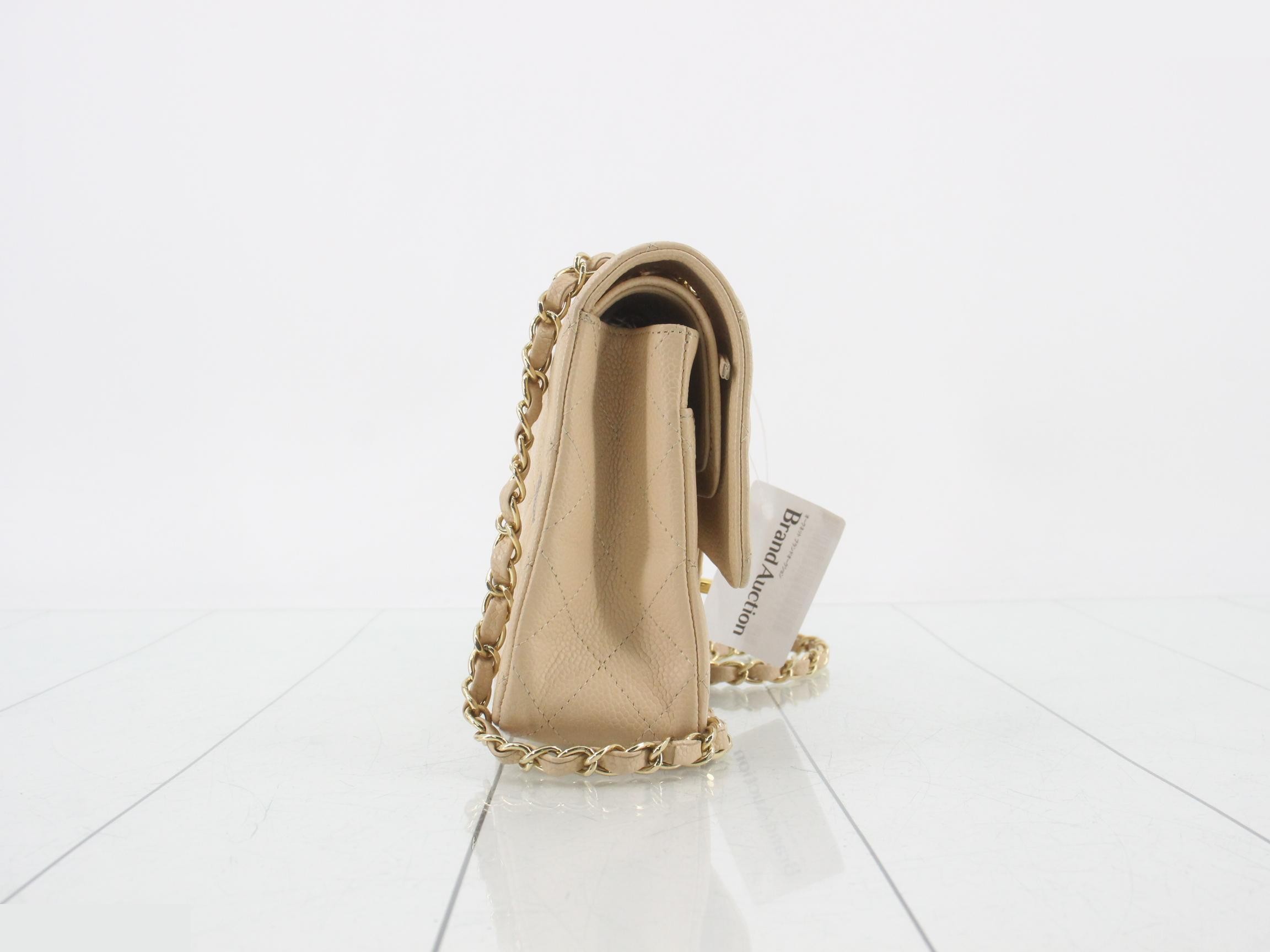 Double flap 25 caviar chain shoulder bag with seal card — view 4