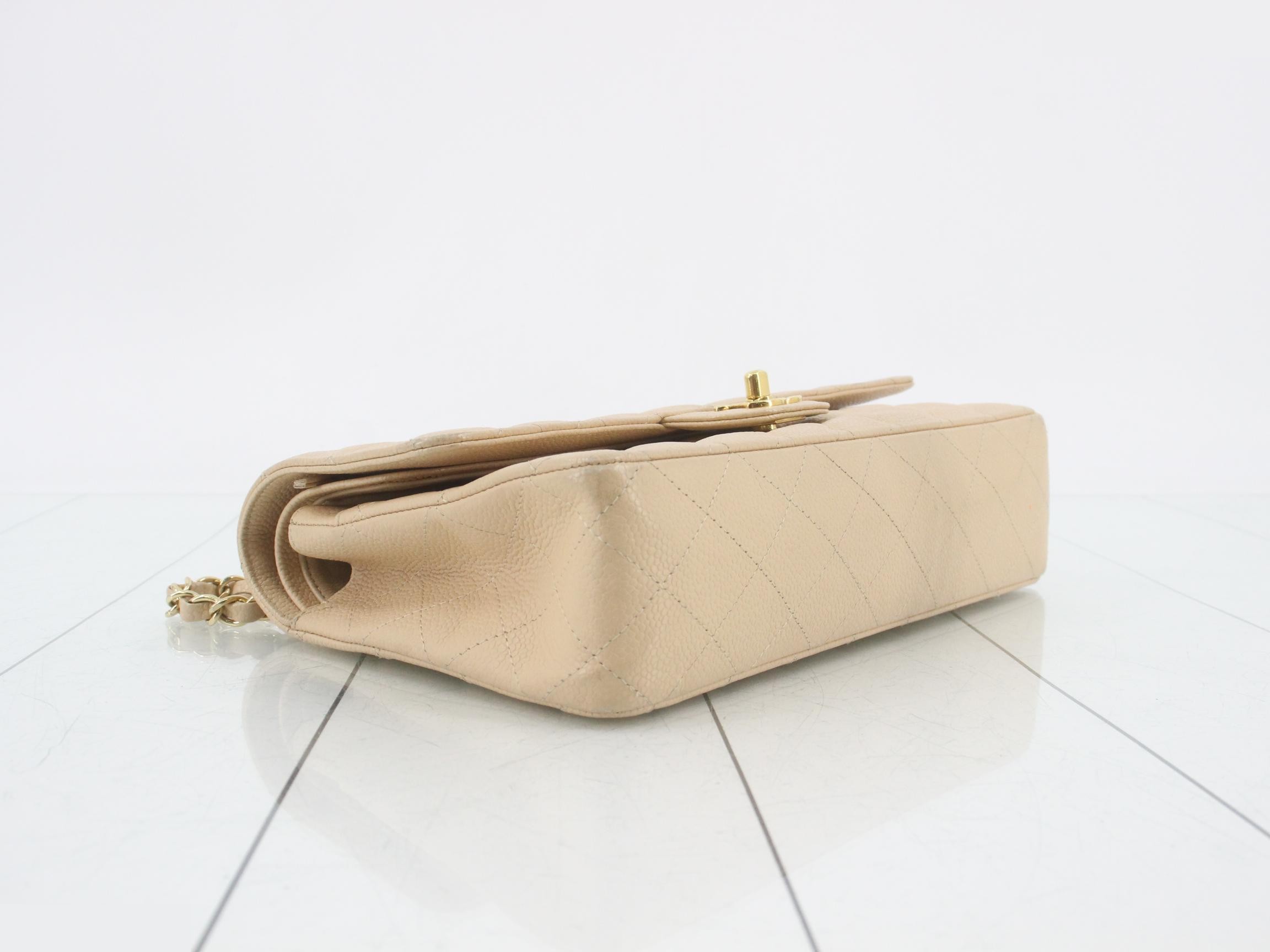 Double flap 25 caviar chain shoulder bag with seal card — view 5