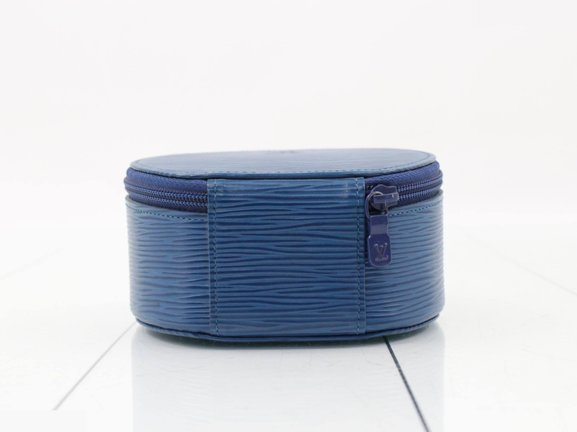 Ecrin Bijou Epi Jewelry Case, Blue — view 2