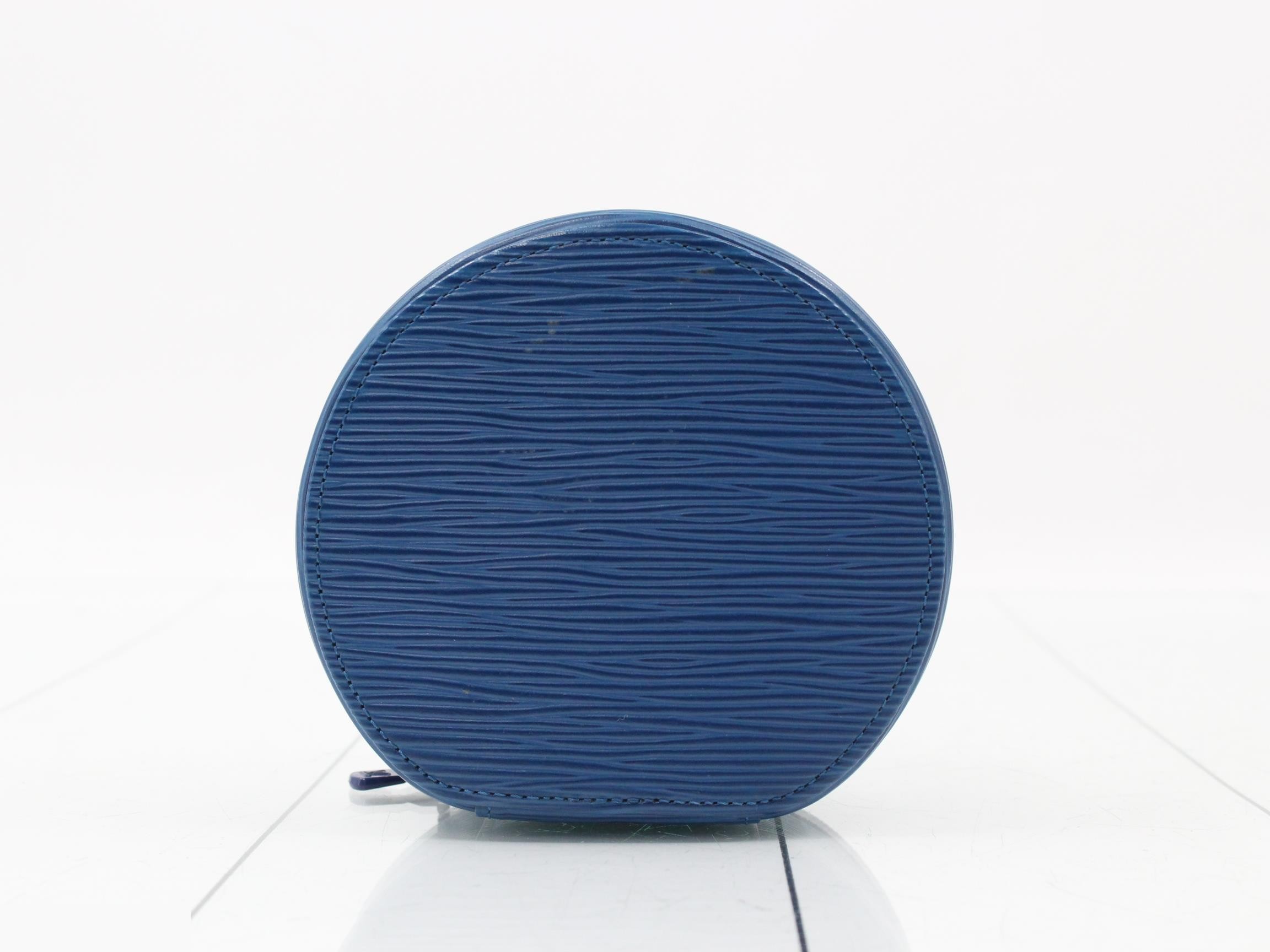 Ecrin Bijou Epi Jewelry Case, Blue — view 3