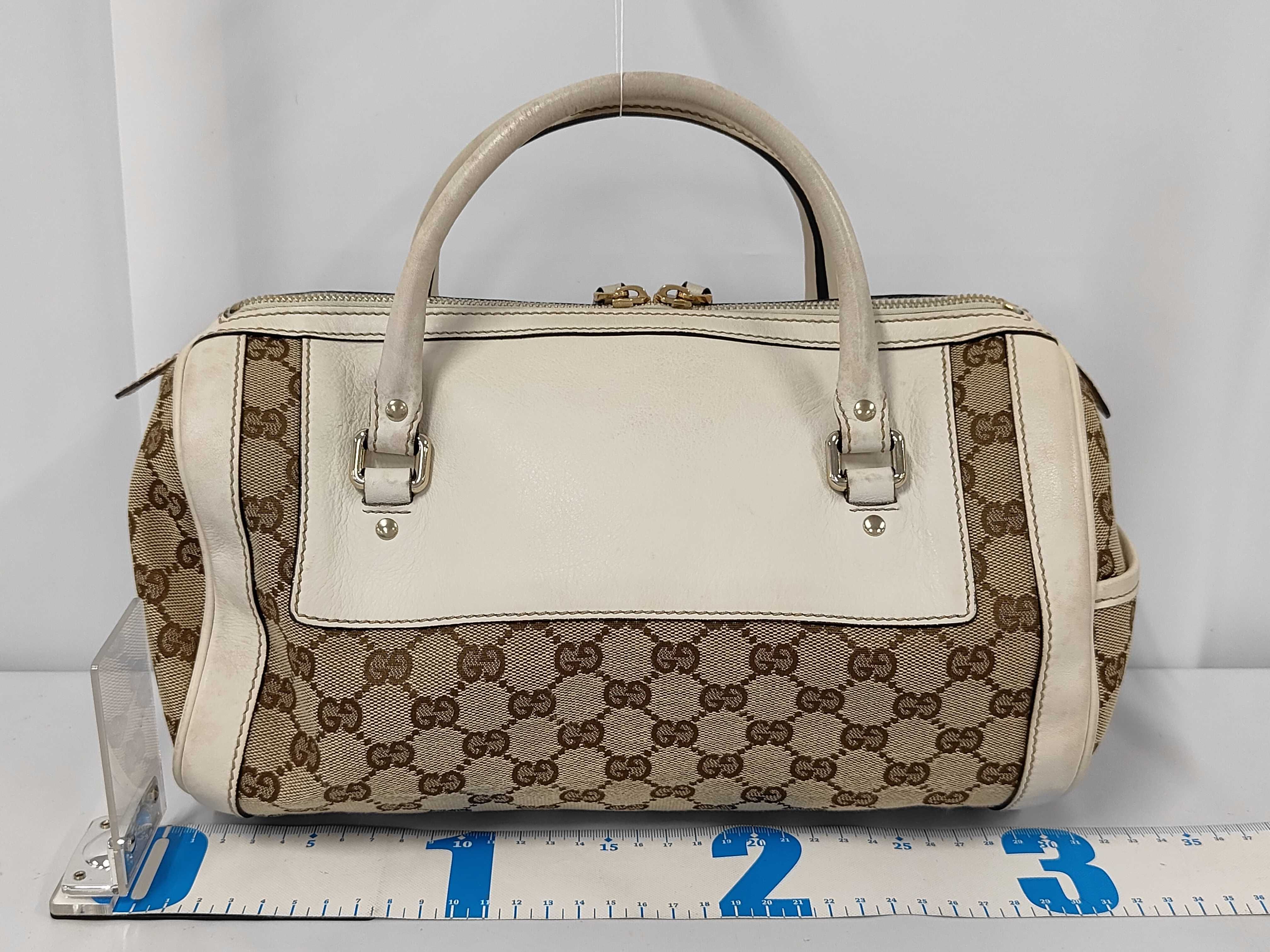 Drum-shaped GG Canvas Flower Handbag — view 2