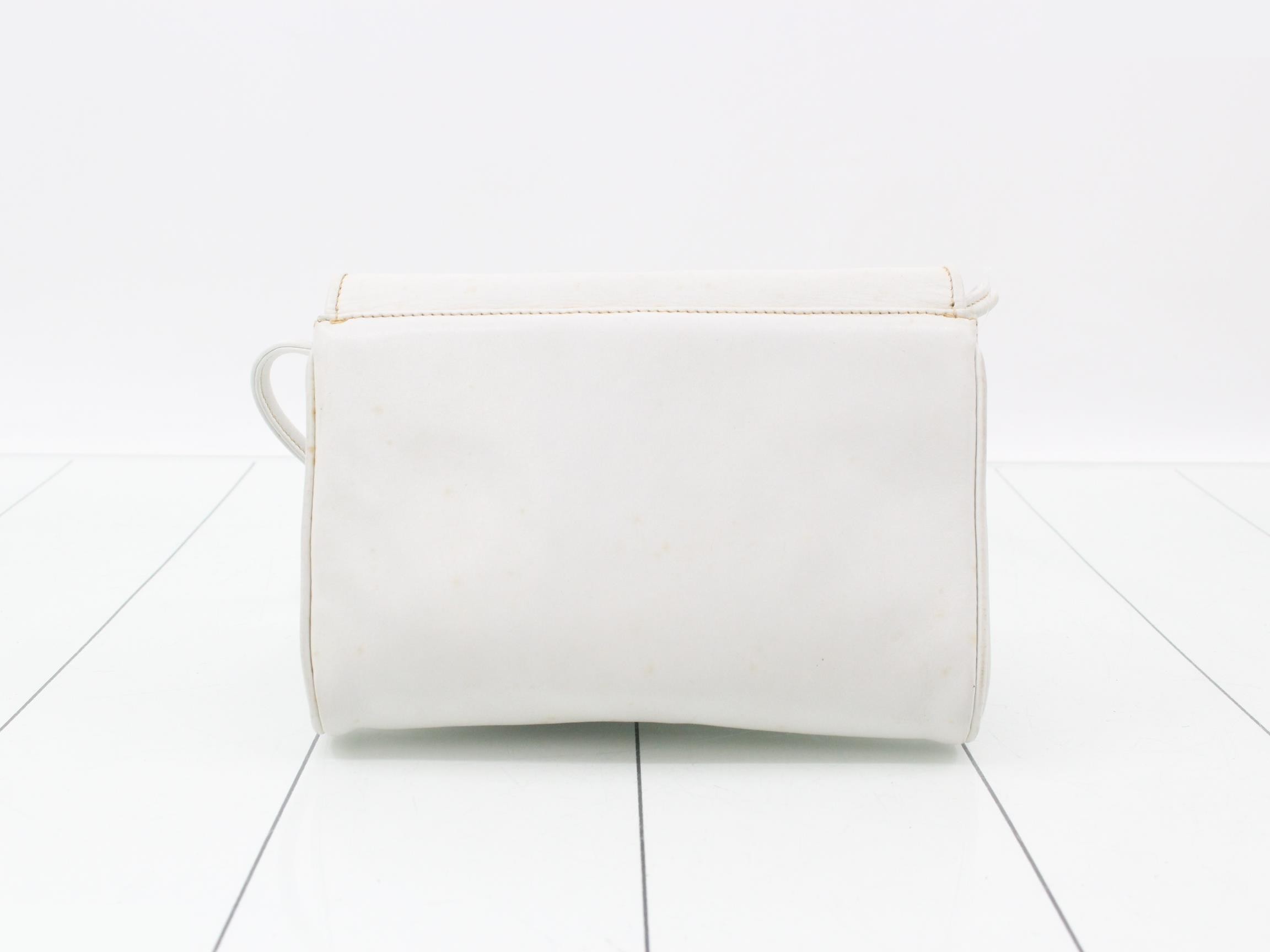 Leather Macadam Shoulder Bag, White — view 2