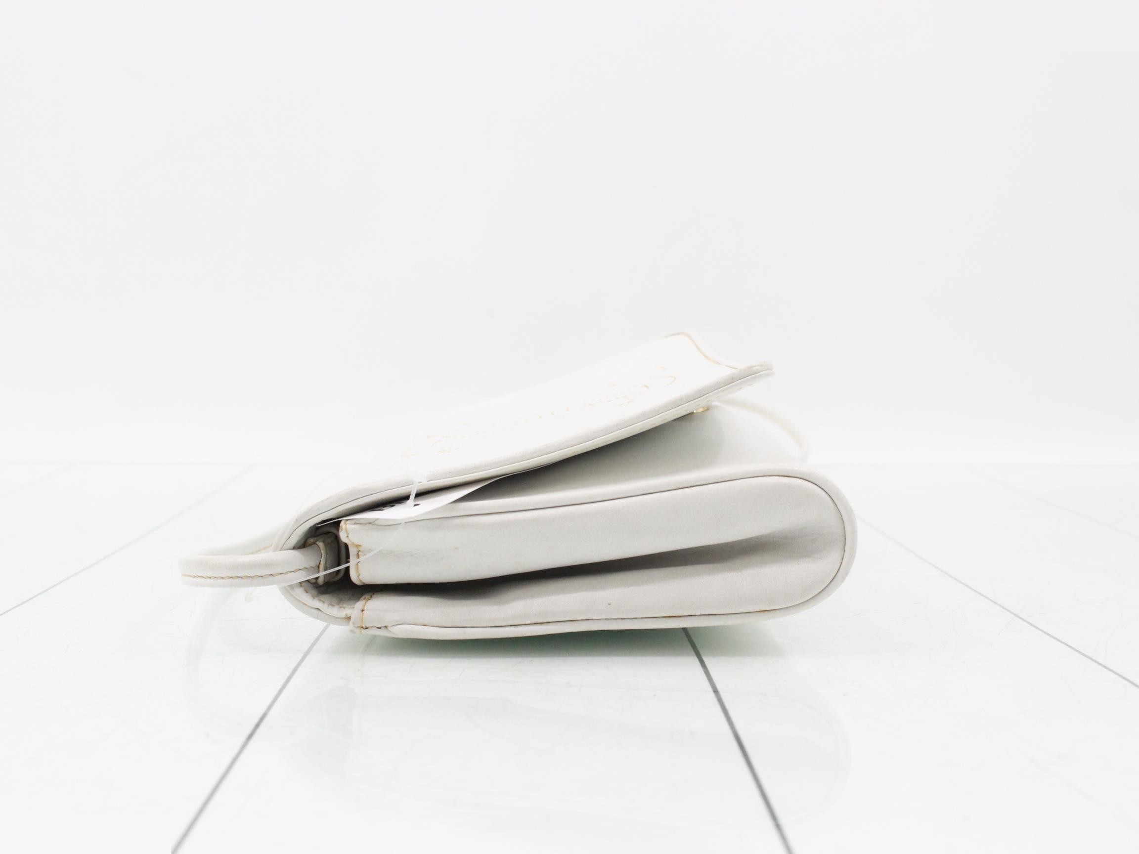 Leather Macadam Shoulder Bag, White — view 4