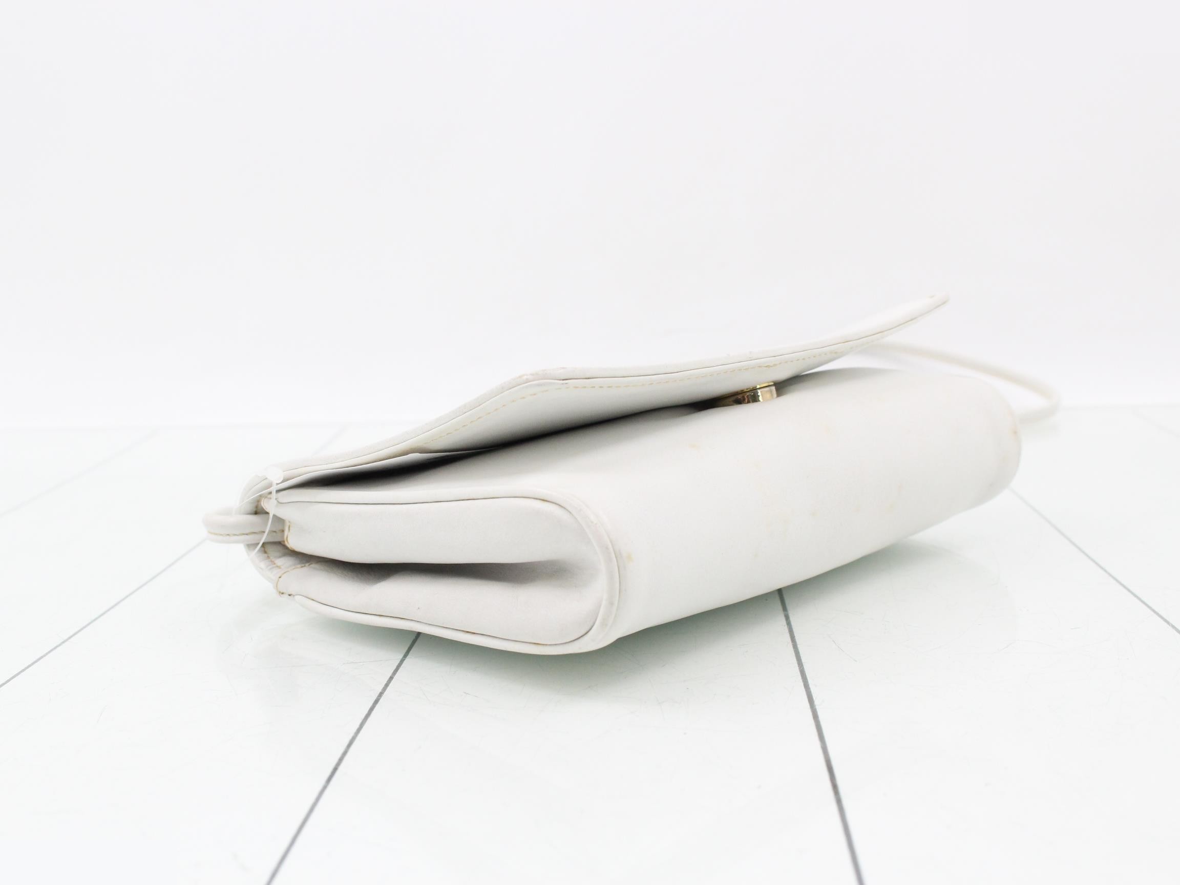 Leather Macadam Shoulder Bag, White — view 5