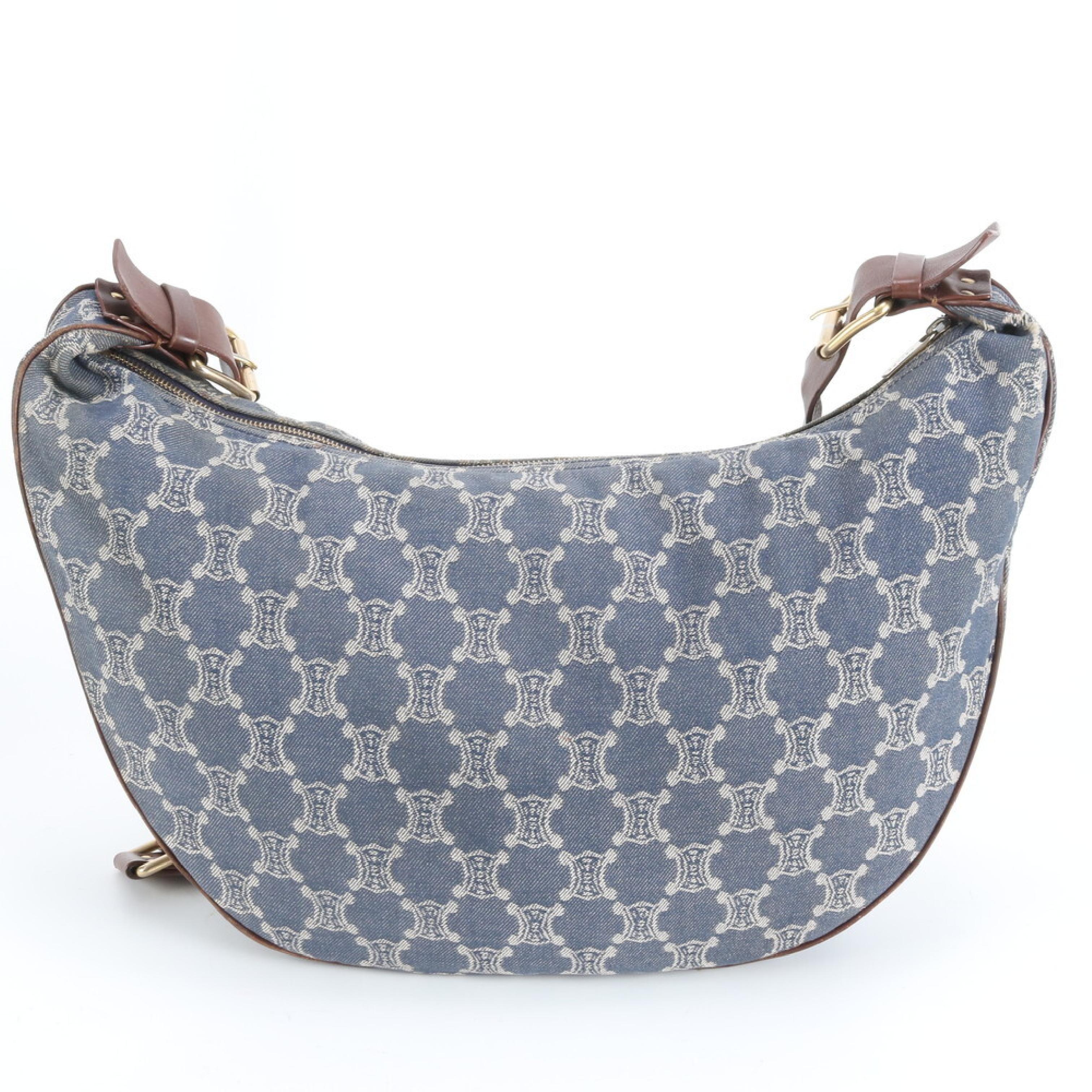 Macadam Denim Croissant Shoulder Bag — view 2