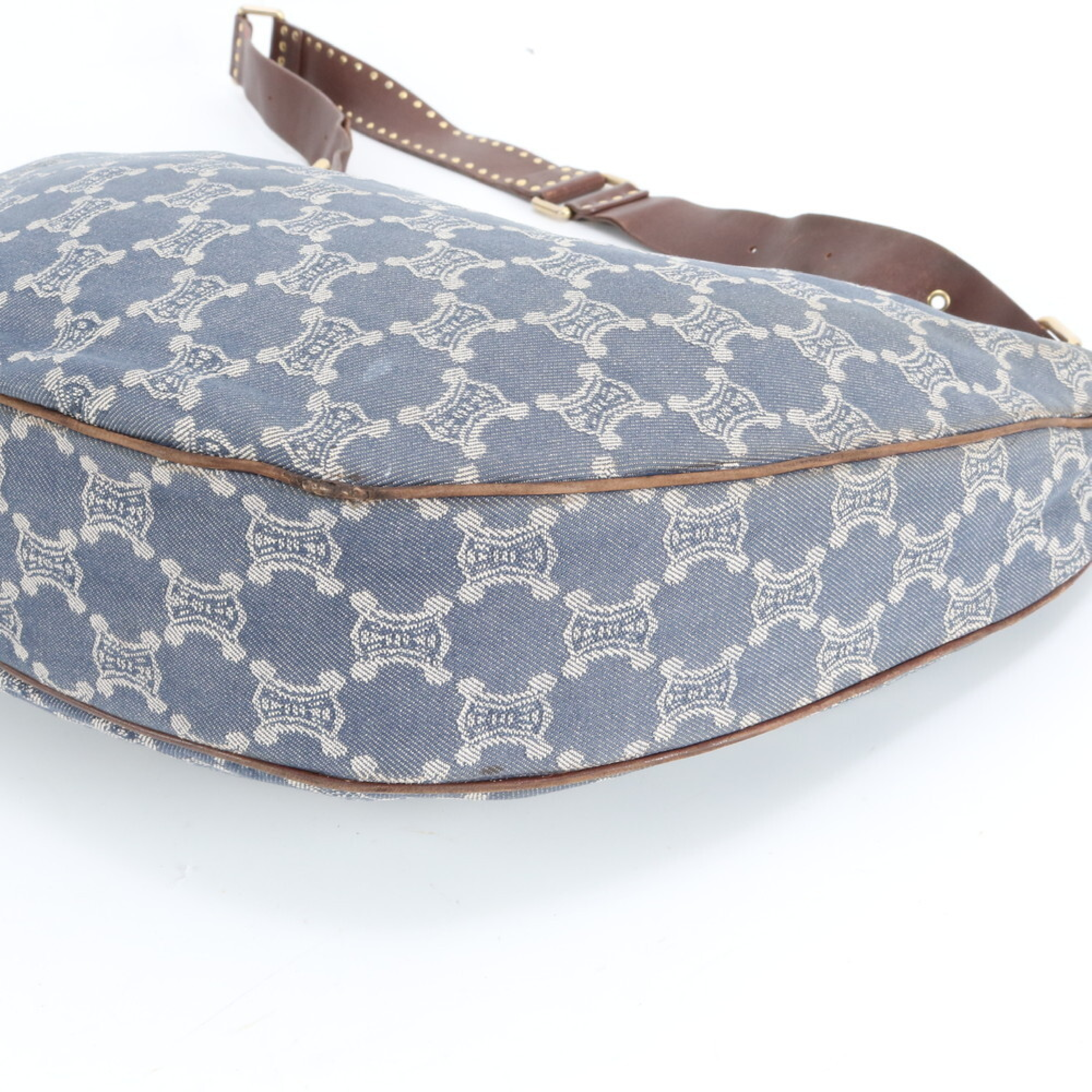 Macadam Denim Croissant Shoulder Bag — view 4