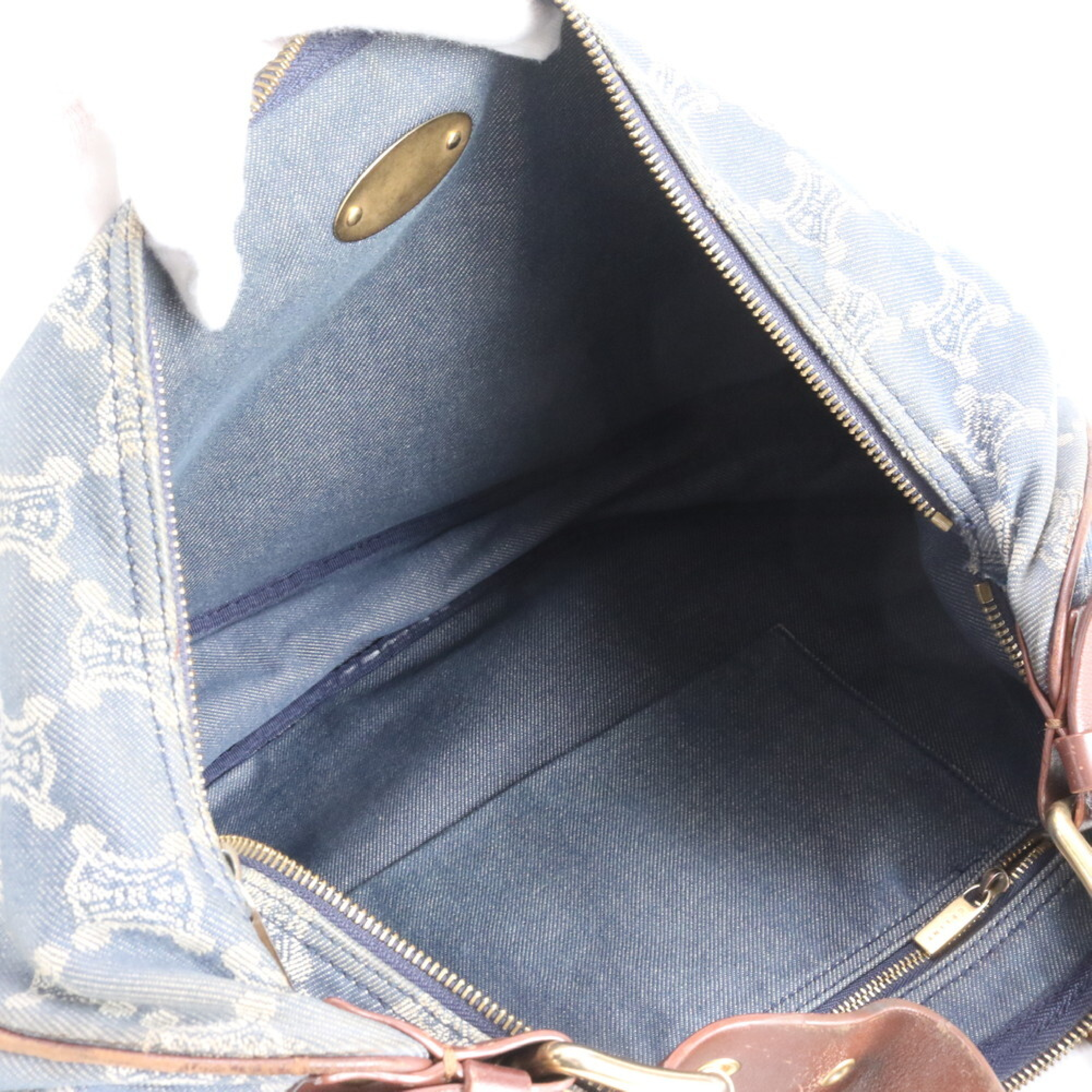 Macadam Denim Croissant Shoulder Bag — view 5