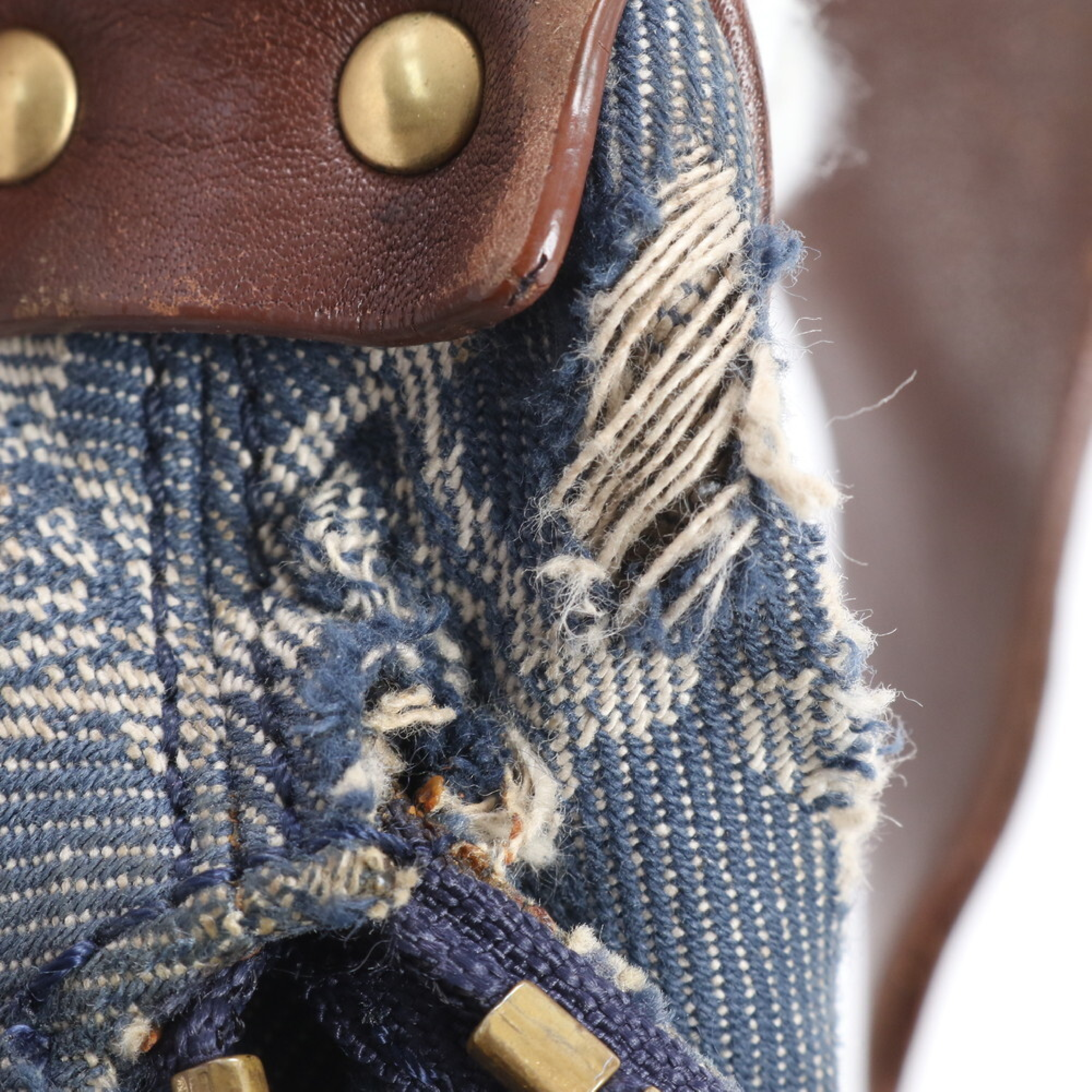 Macadam Denim Croissant Shoulder Bag — view 8