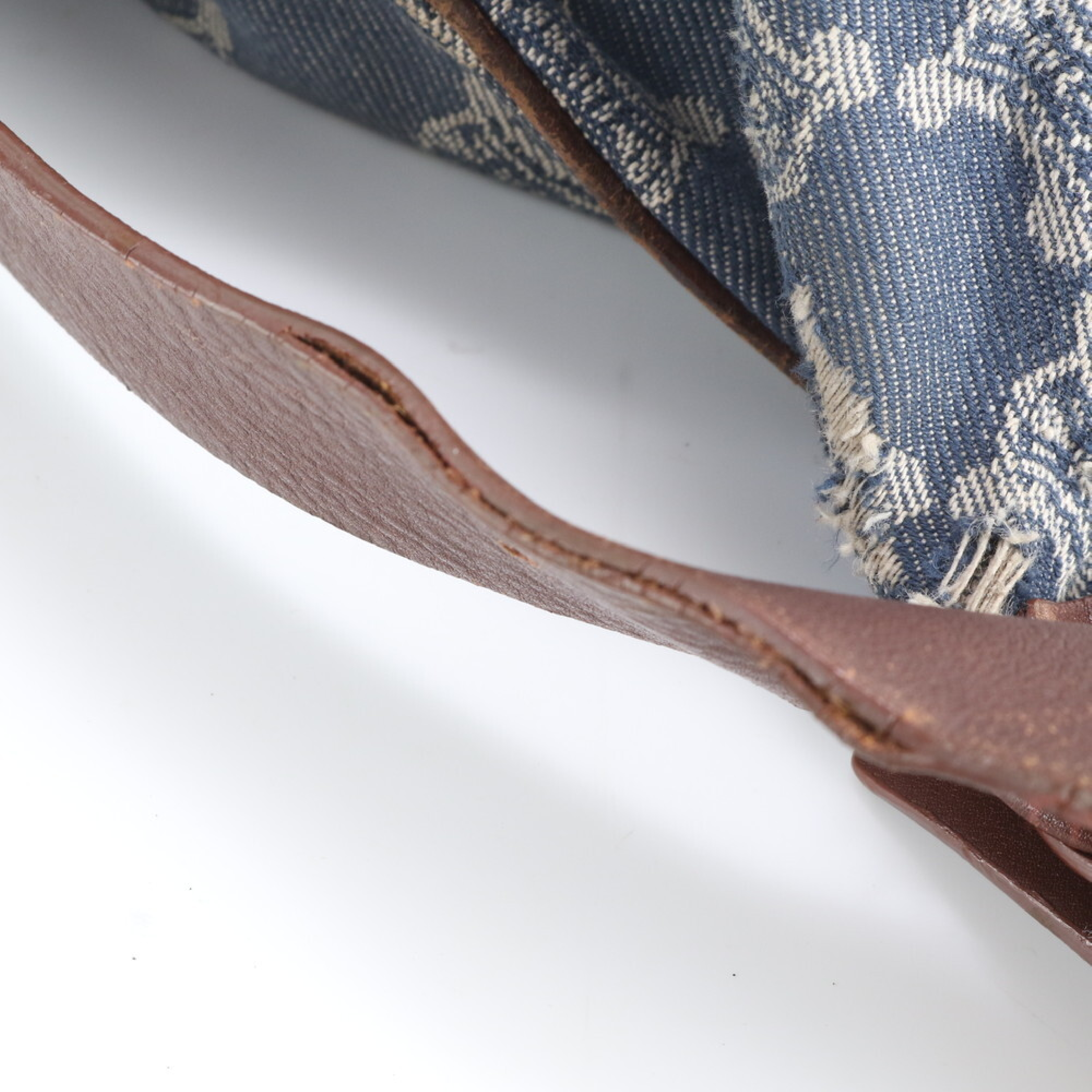 Macadam Denim Croissant Shoulder Bag — view 9
