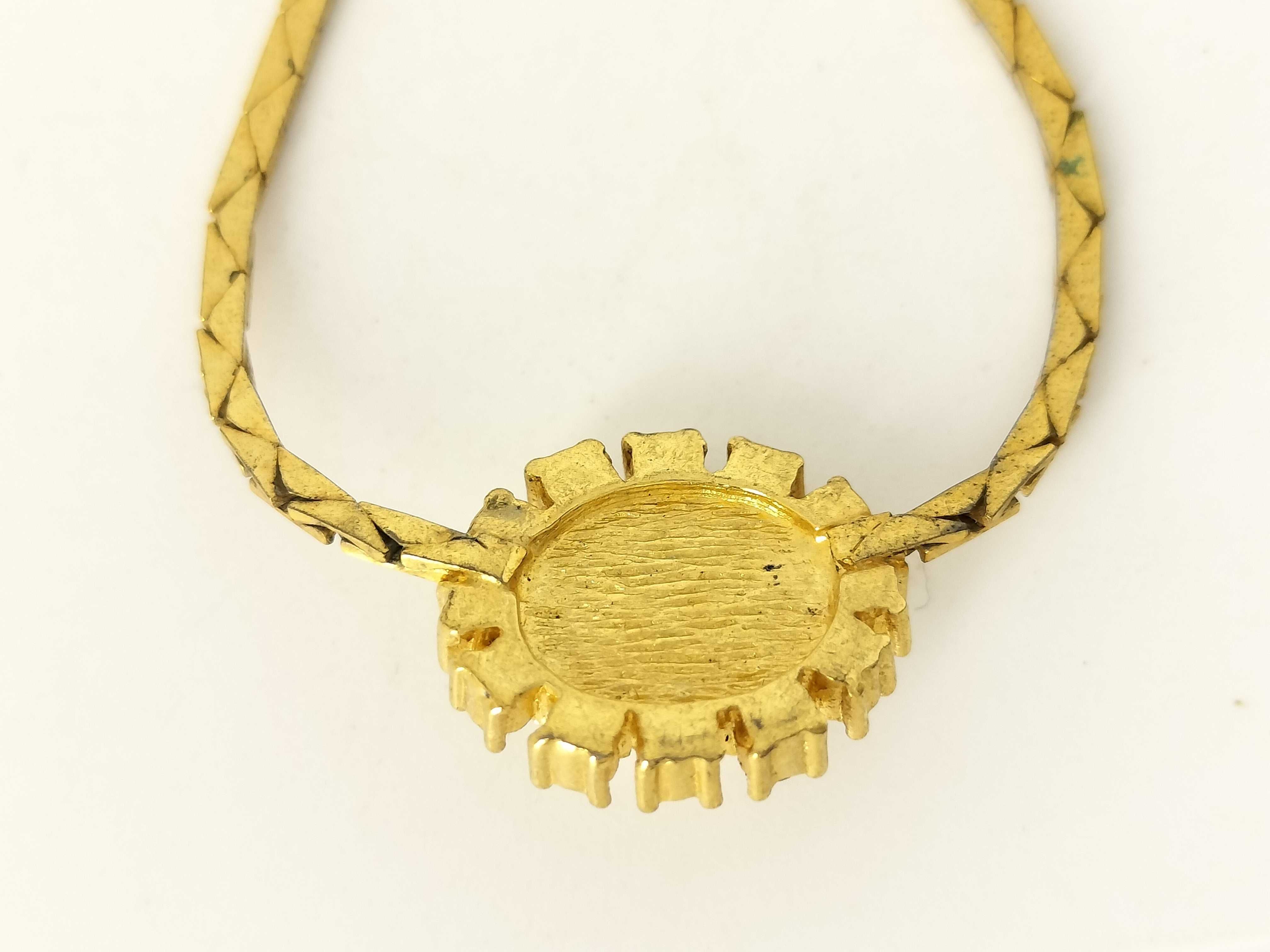Givenchy Gold Rhinestone Pearl Bracelet/Bangle — view 2