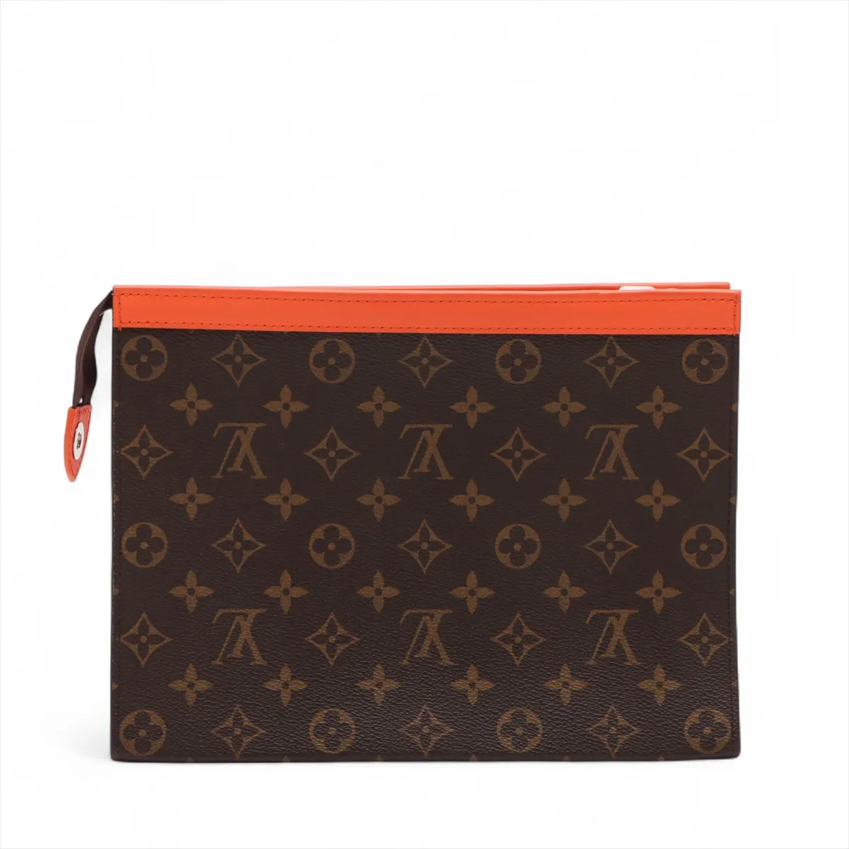 Monogram Macassar Canvas Pochette Voyage MM M82855 Brown x Orange RFID Reactive — view 2