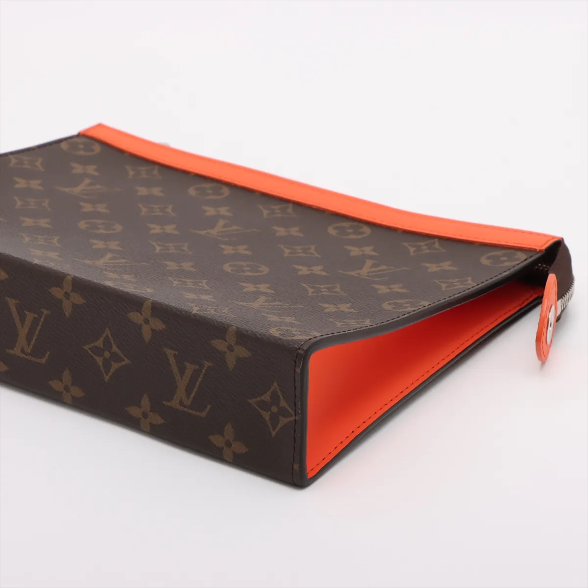 Monogram Macassar Canvas Pochette Voyage MM M82855 Brown x Orange RFID Reactive — view 3