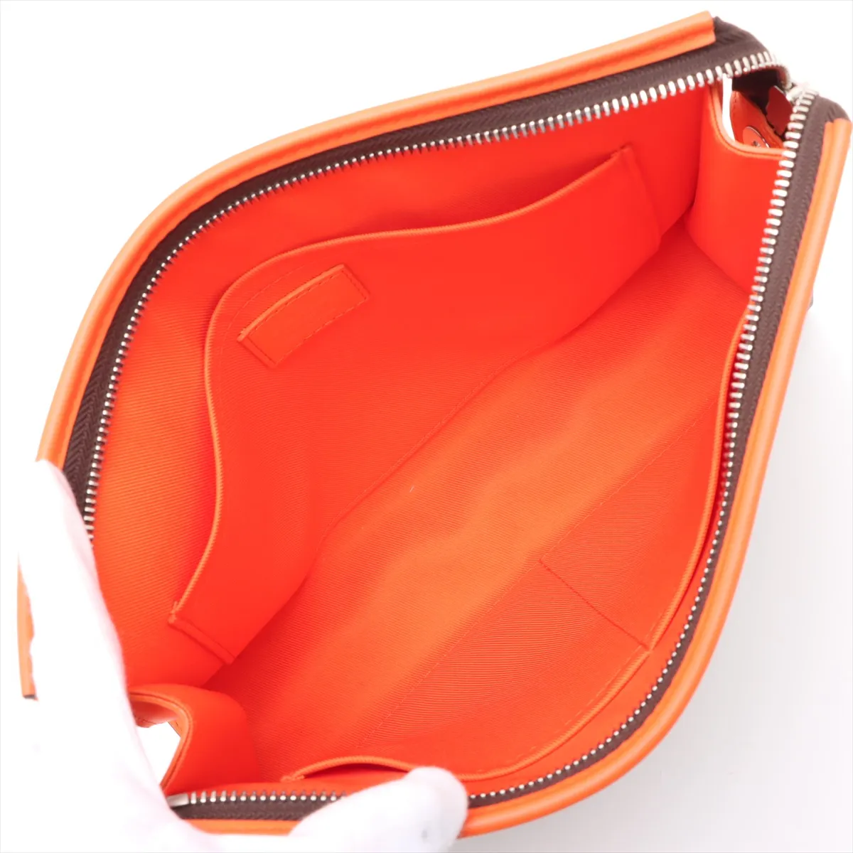Monogram Macassar Canvas Pochette Voyage MM M82855 Brown x Orange RFID Reactive — view 5