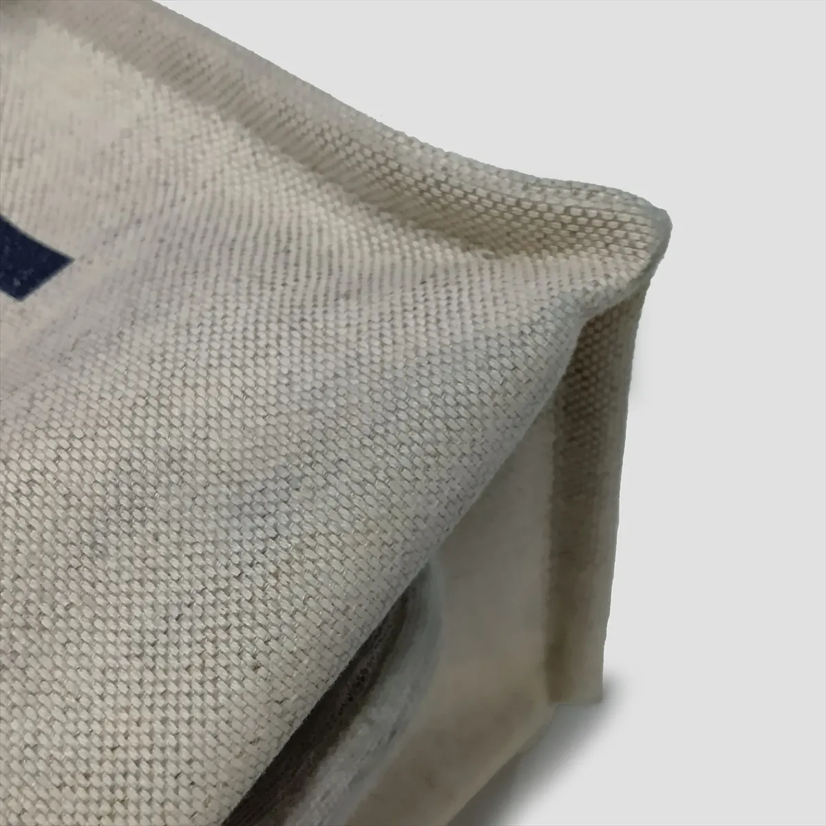 Logo Print Canvas x Leather 2-Way Handbag, Beige x Navy, 772144 — view 12