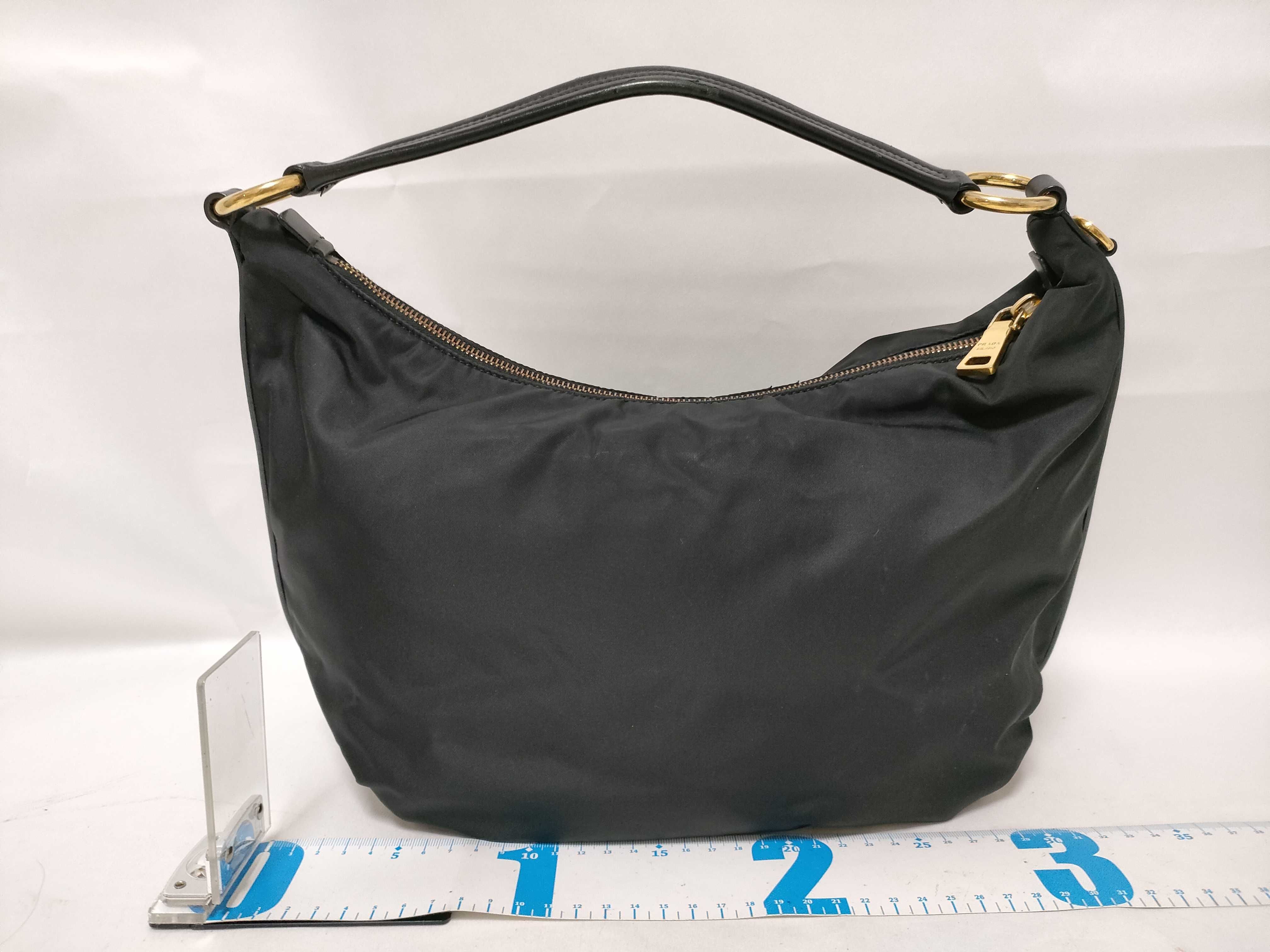 Nylon Prada One-Shoulder Handbag Nylon Triangle Logo Handbag — view 2