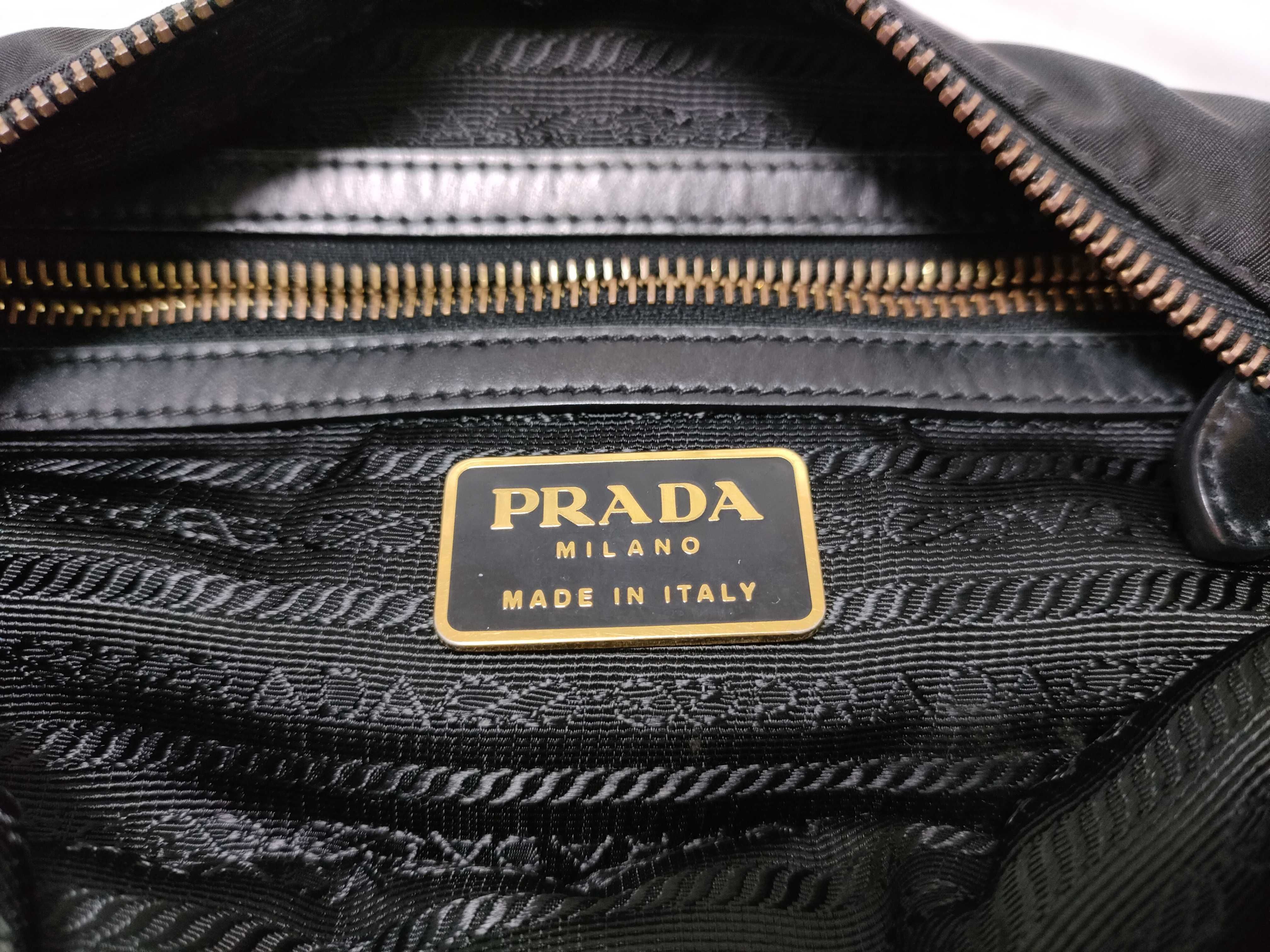 Nylon Prada One-Shoulder Handbag Nylon Triangle Logo Handbag — view 12