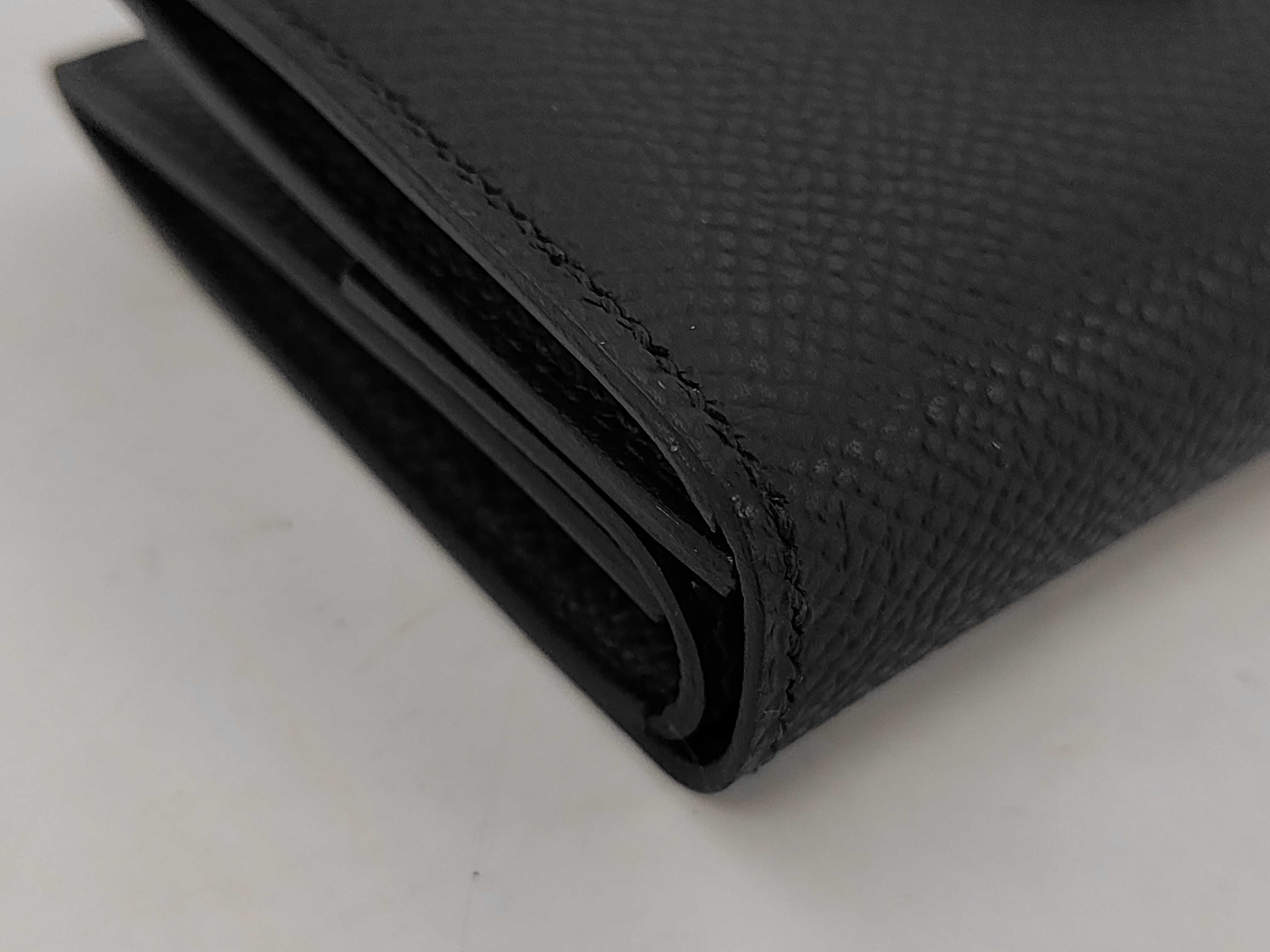Bearn Mini Veau Epsom Compact Wallet Black K Stamp Wallet — view 3