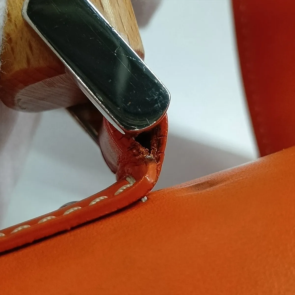 Saigon PM PVC x Leather 2-Way Handbag, Orange — view 11