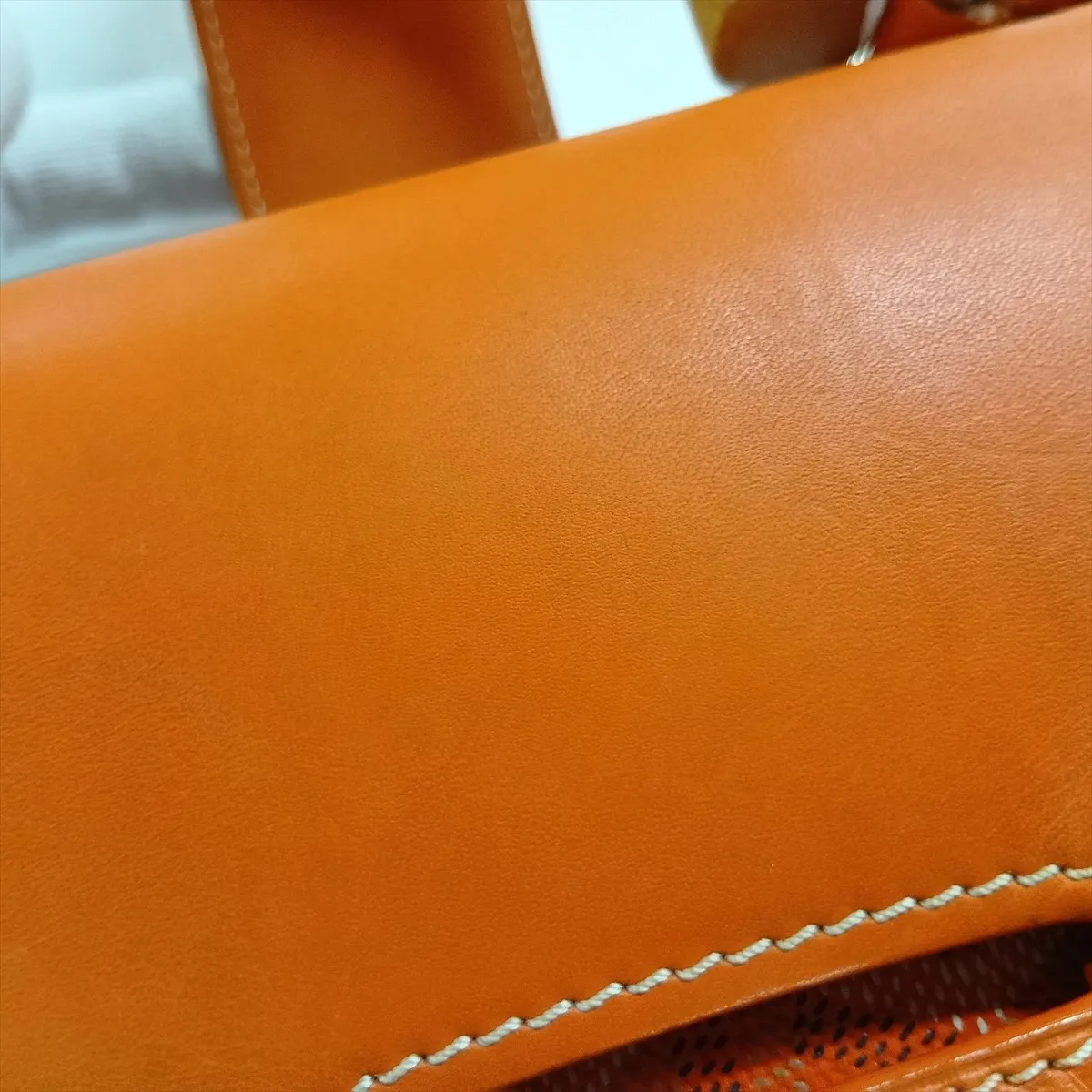 Saigon PM PVC x Leather 2-Way Handbag, Orange — view 12