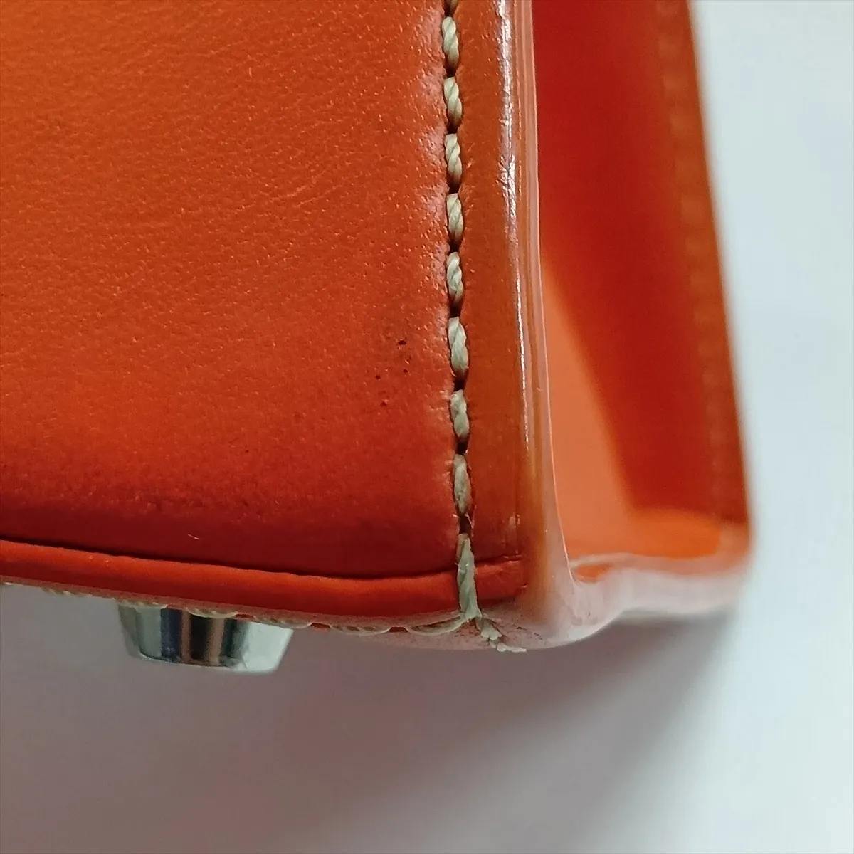 Saigon PM PVC x Leather 2-Way Handbag, Orange — view 14