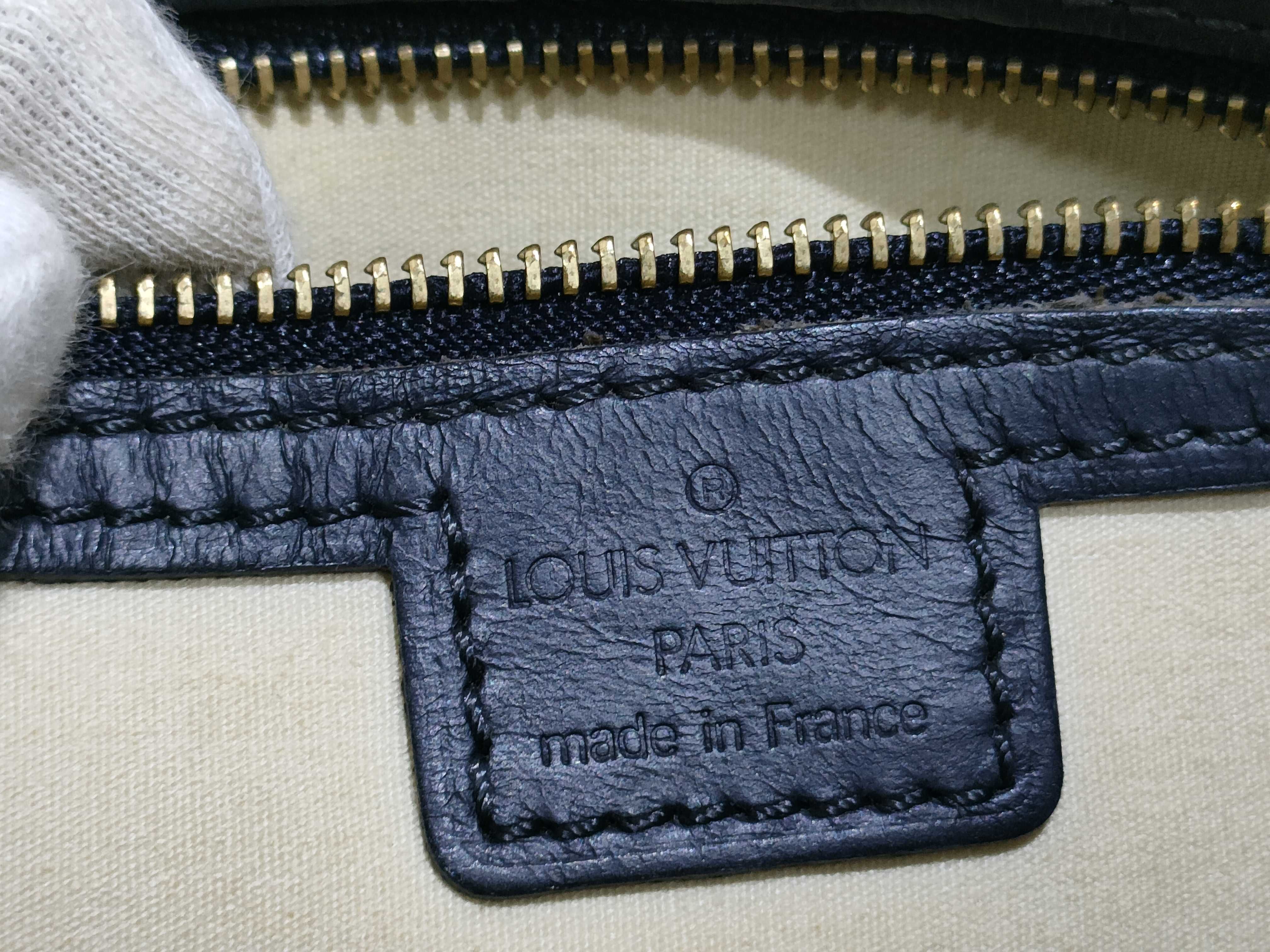 Monogram Denim Louis Vuitton Monogram Mini Alma Long M92205 AR0091 Gray x Navy Handbag — view 11