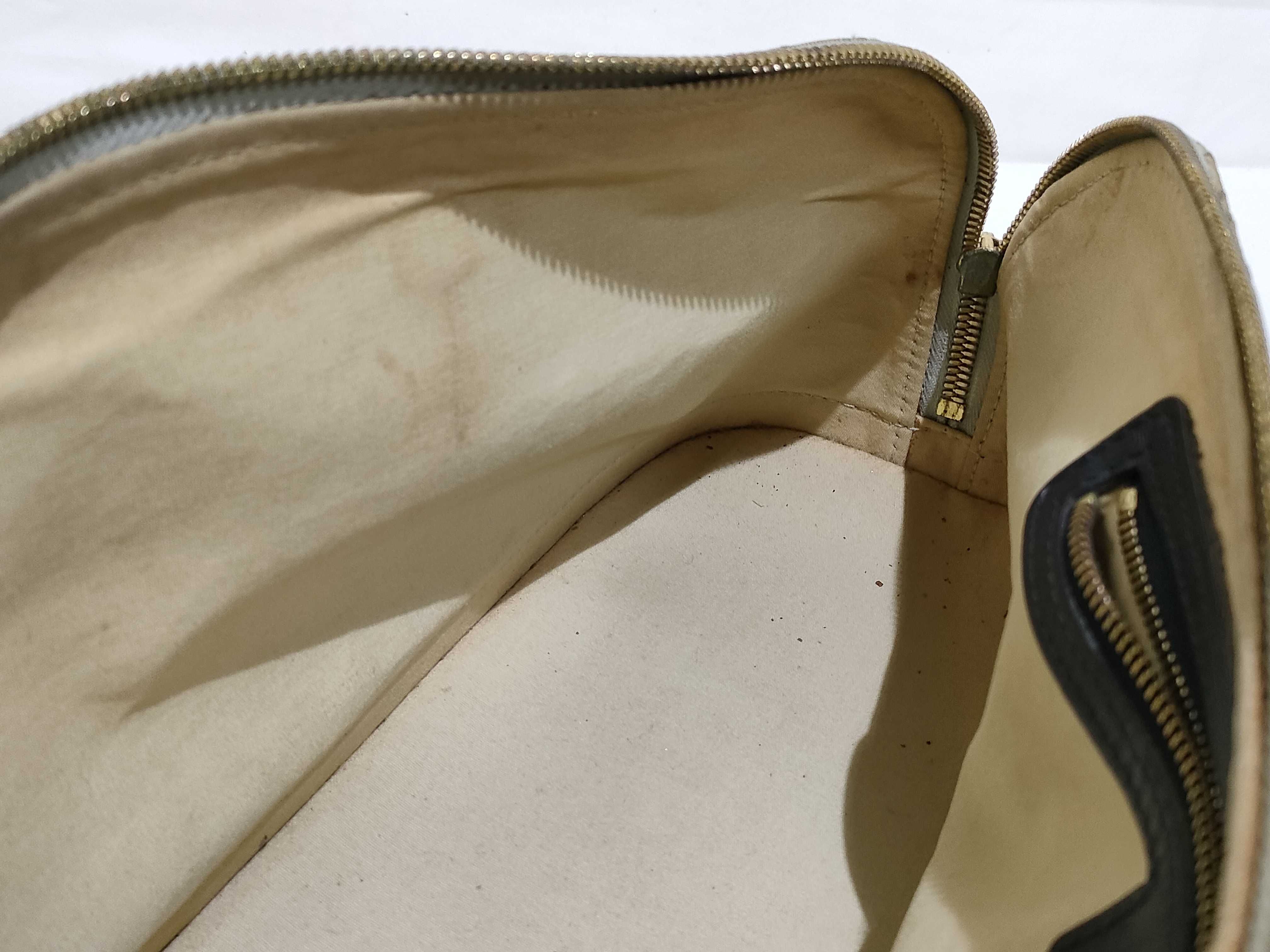 Monogram Denim Louis Vuitton Monogram Mini Alma Long M92205 AR0091 Gray x Navy Handbag — view 12