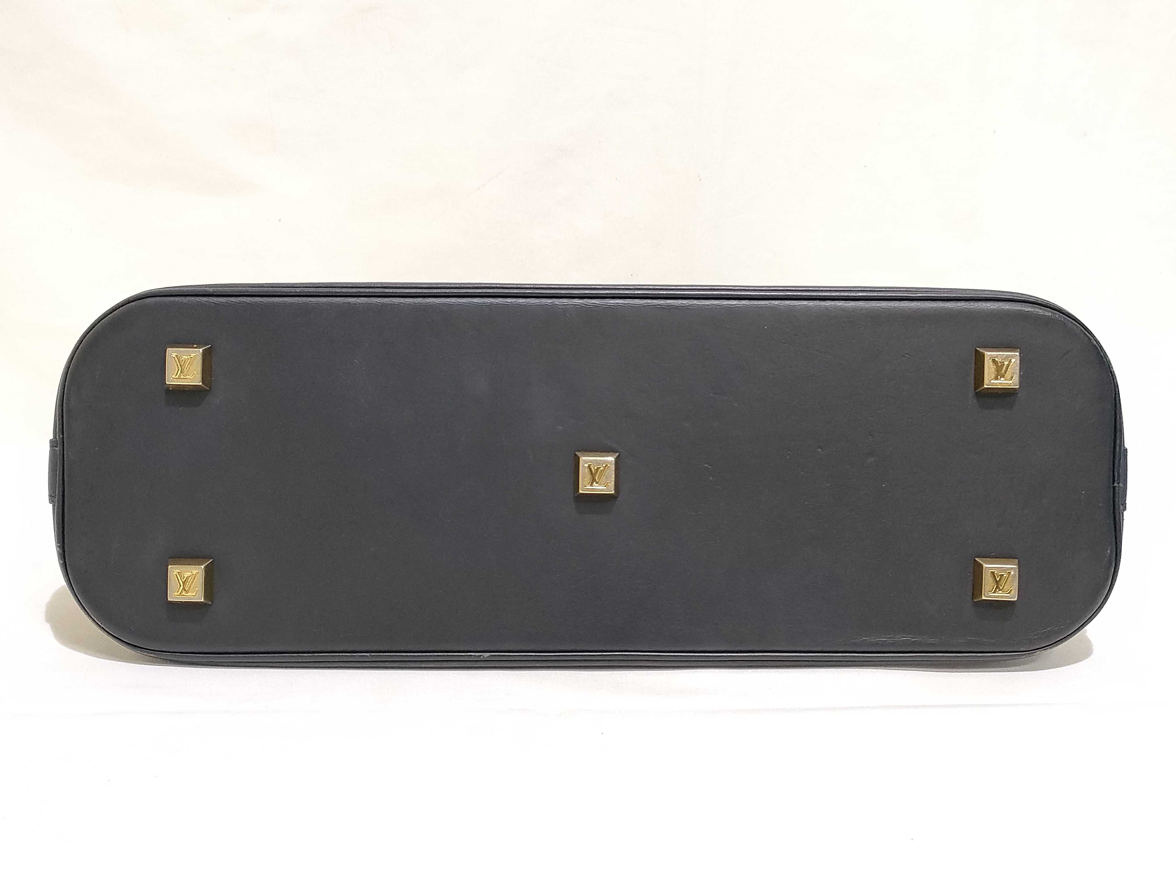 Monogram Denim Louis Vuitton Monogram Mini Alma Long M92205 AR0091 Gray x Navy Handbag — view 7