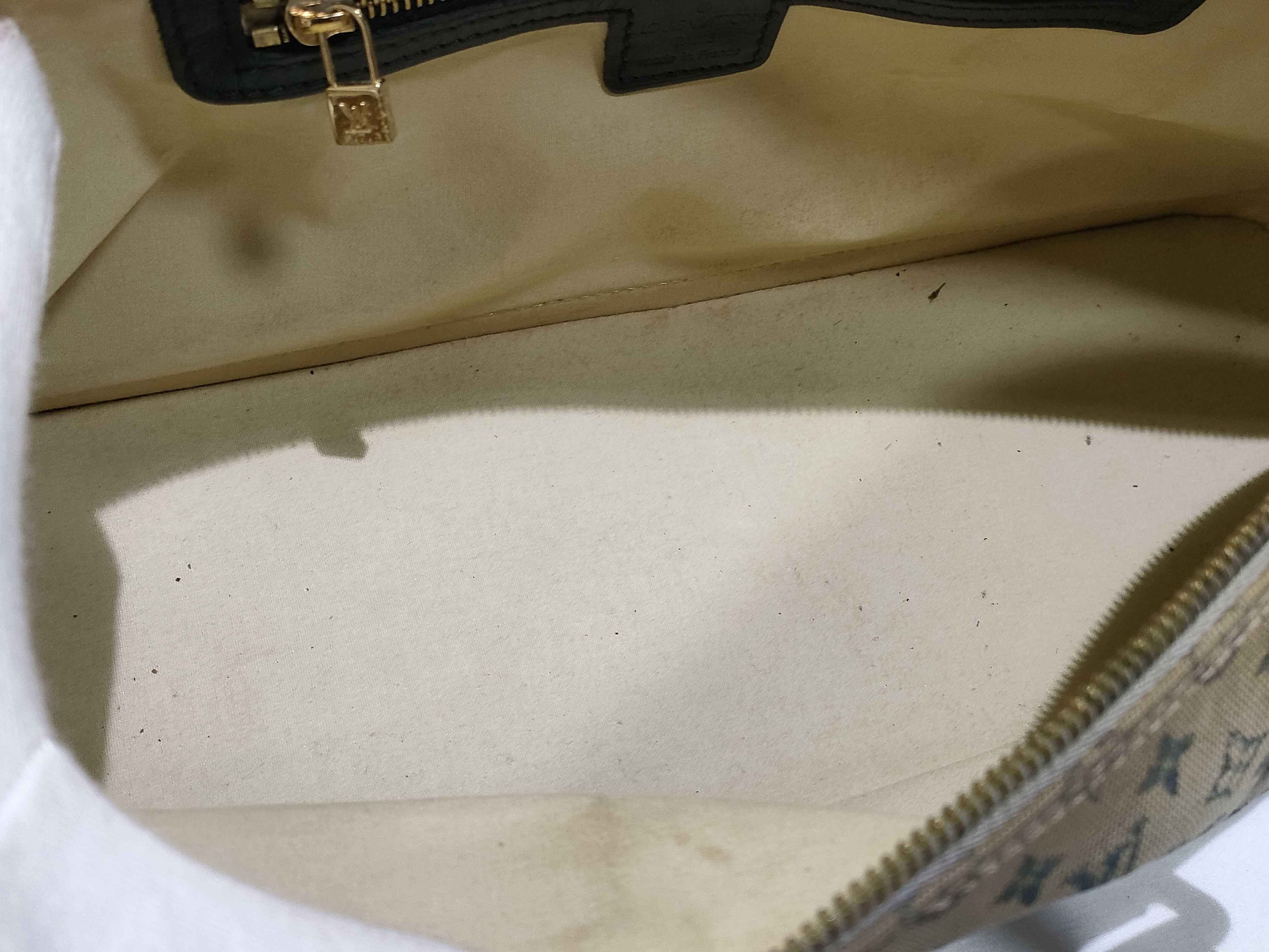 Monogram Denim Louis Vuitton Monogram Mini Alma Long M92205 AR0091 Gray x Navy Handbag — view 9