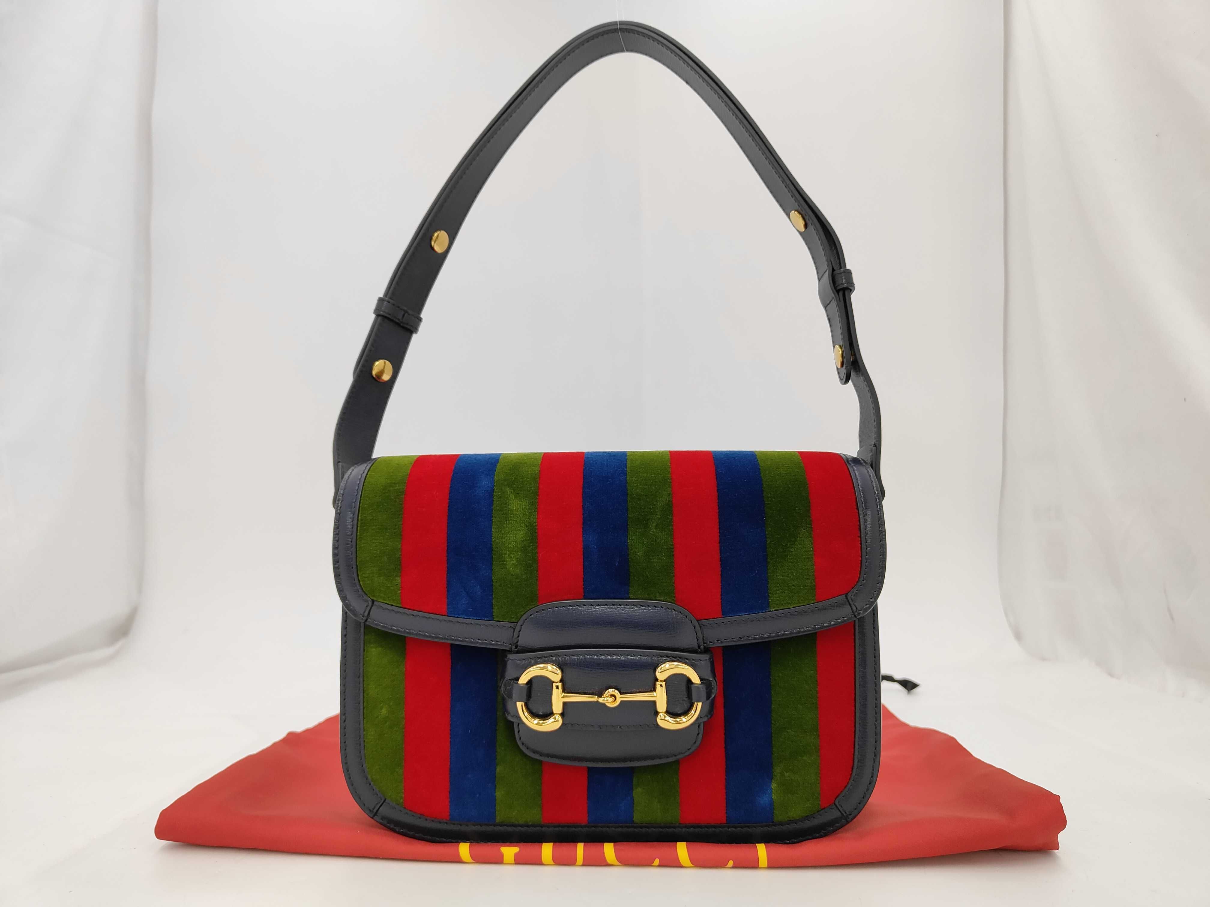 Horsebit 2-Way Shoulder Bag 1955 Velour Shoulder Bag