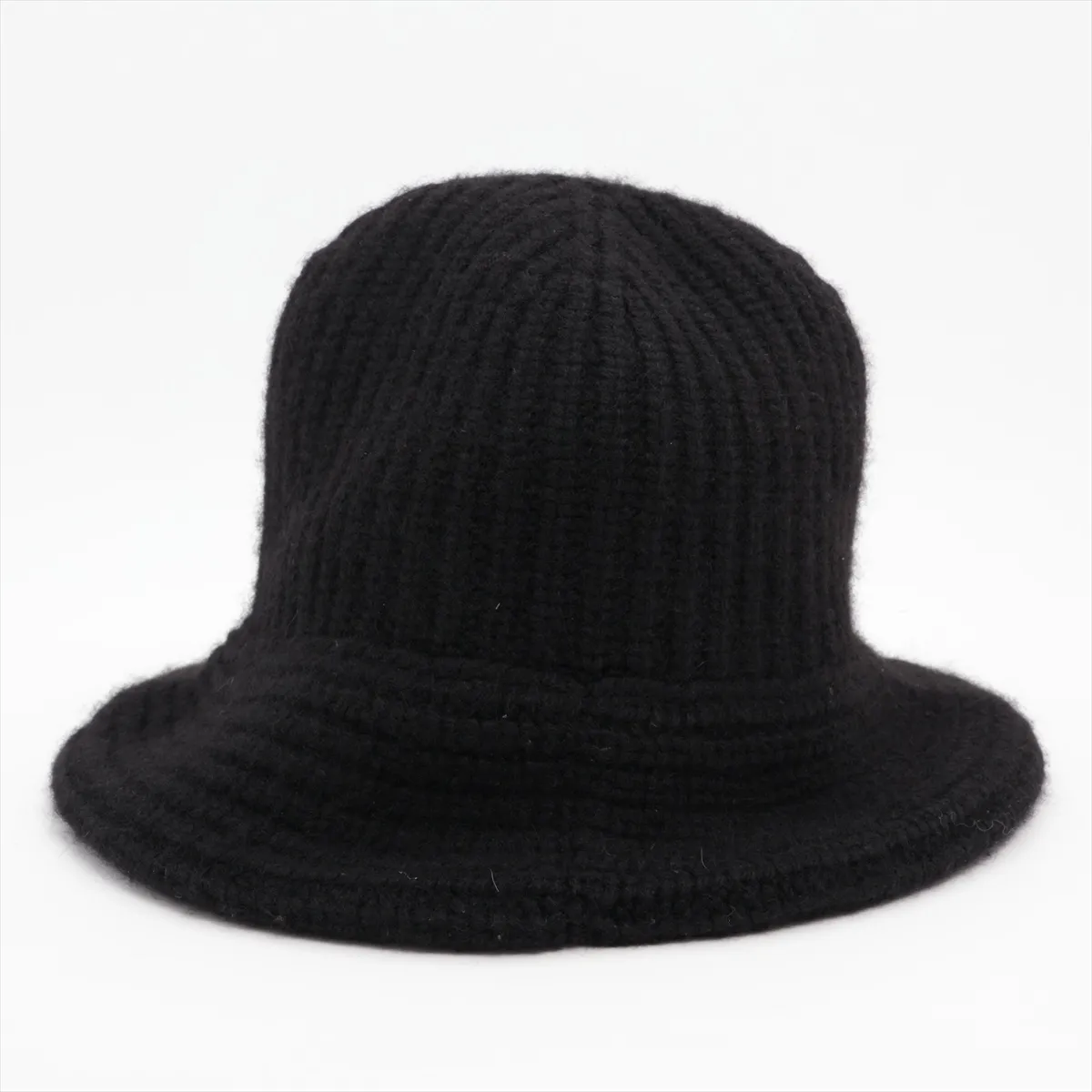2A80T384D Triomphe Knit Cap Cashmere Black Thread Fuzzing fraying — view 3