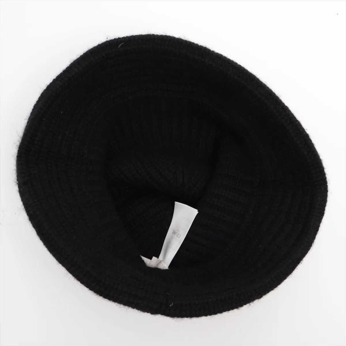 2A80T384D Triomphe Knit Cap Cashmere Black Thread Fuzzing fraying — view 4