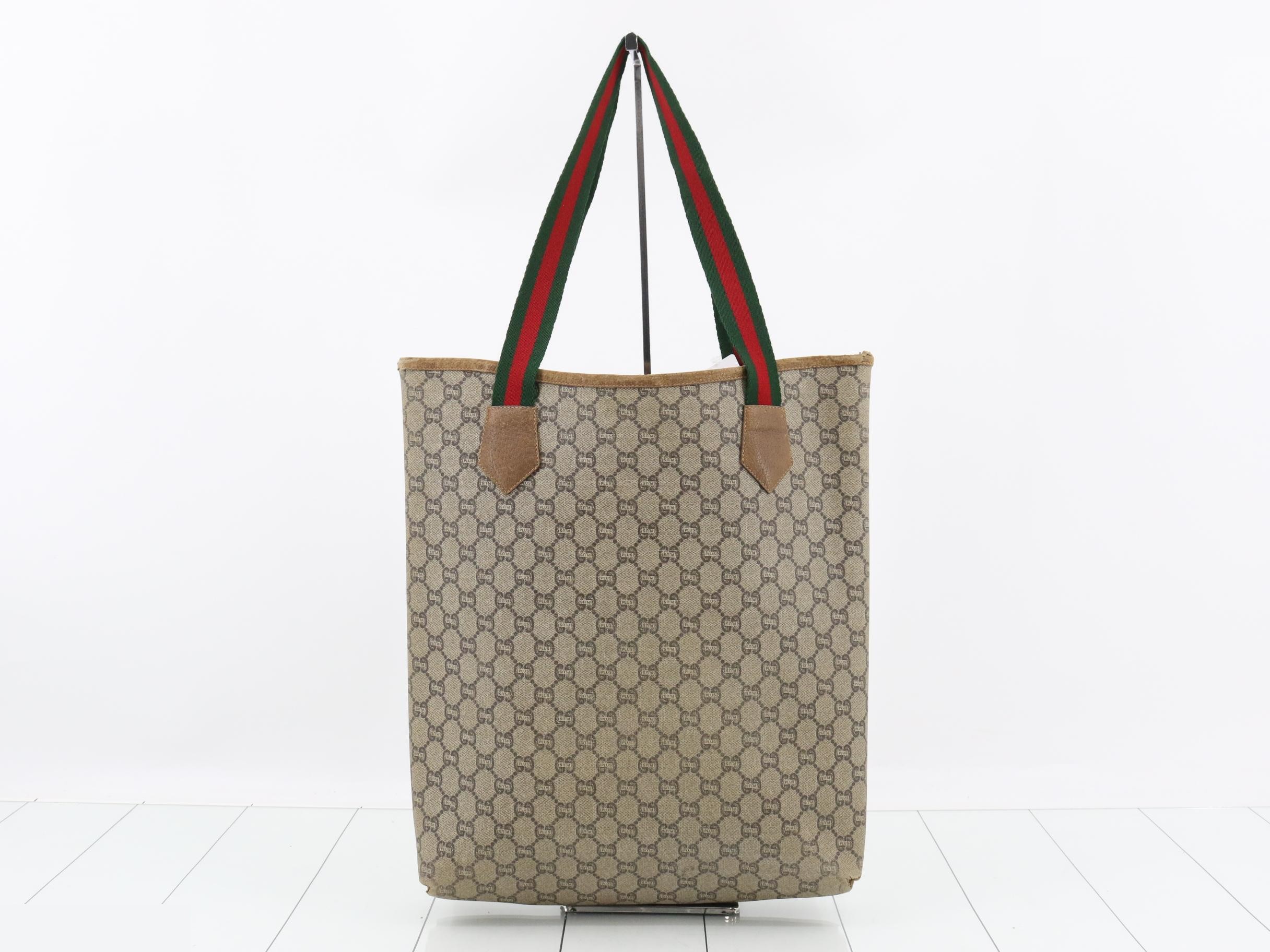 Old Sherry Line GG Plus Tote Bag, PVC x Leather — view 2