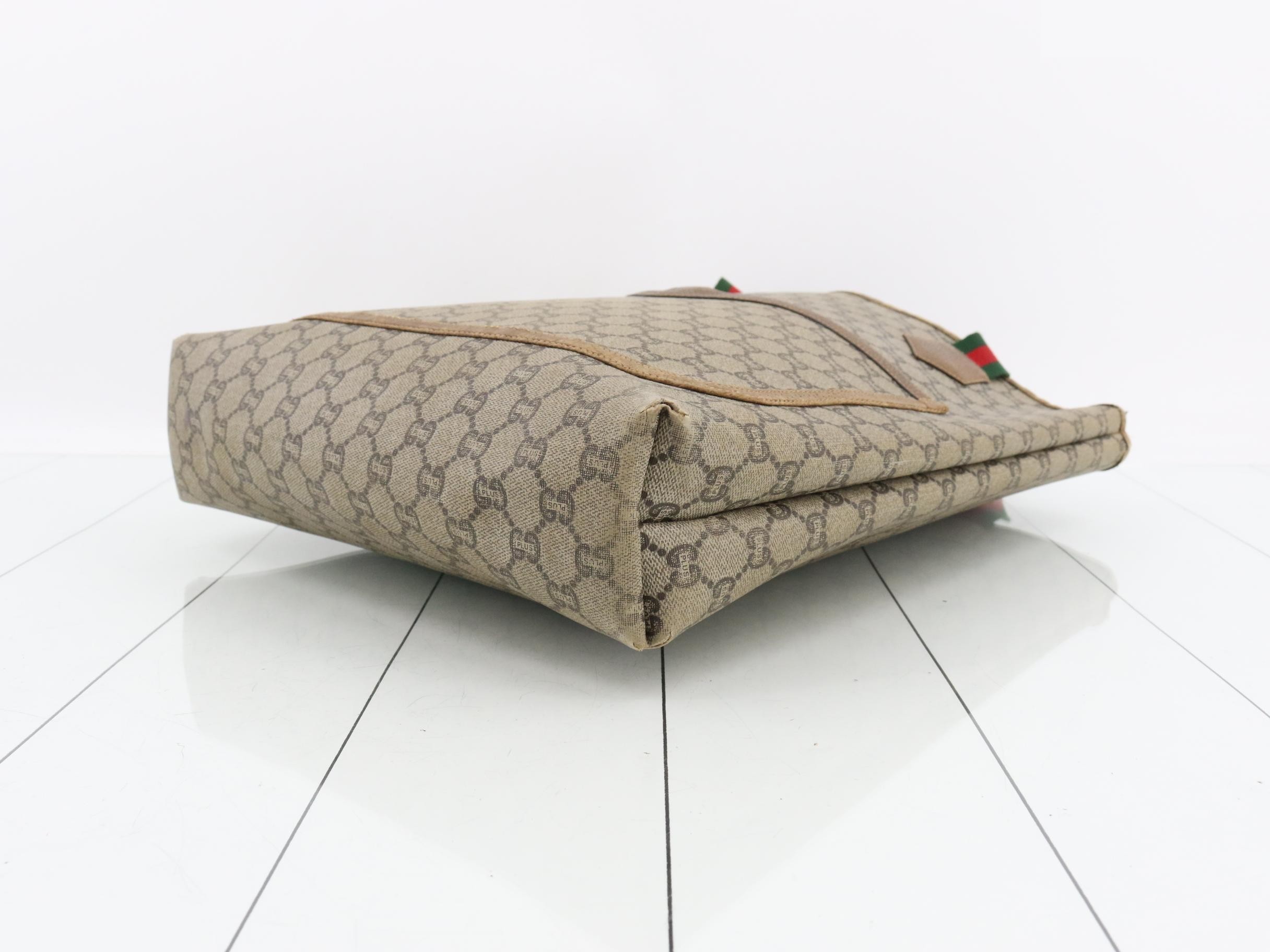 Old Sherry Line GG Plus Tote Bag, PVC x Leather — view 6