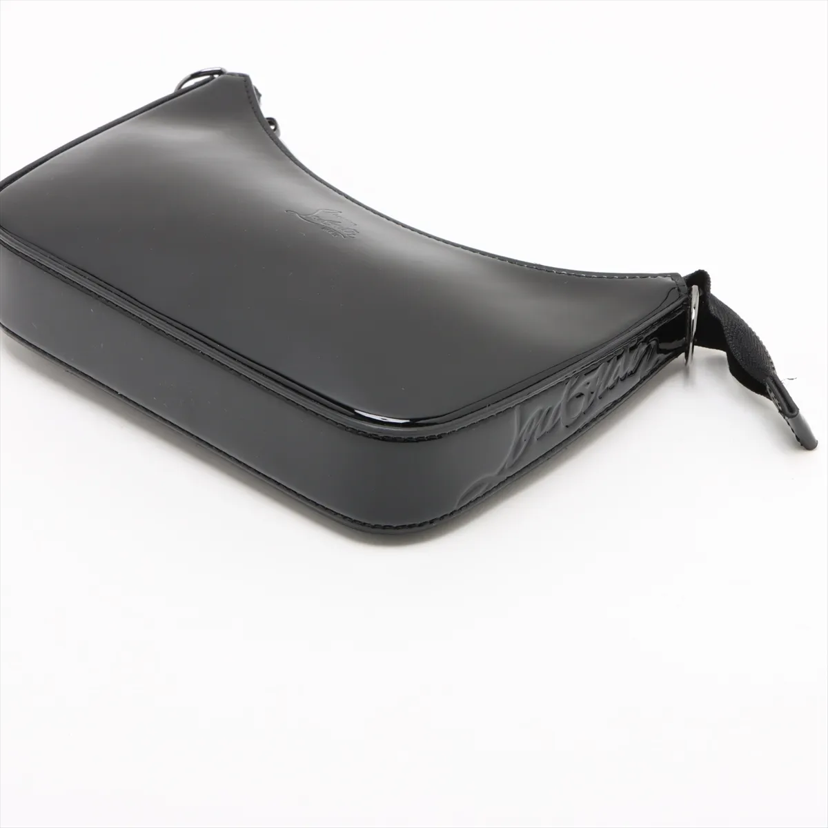 Patent Leather 2WAY Shoulder Bag Black — view 3