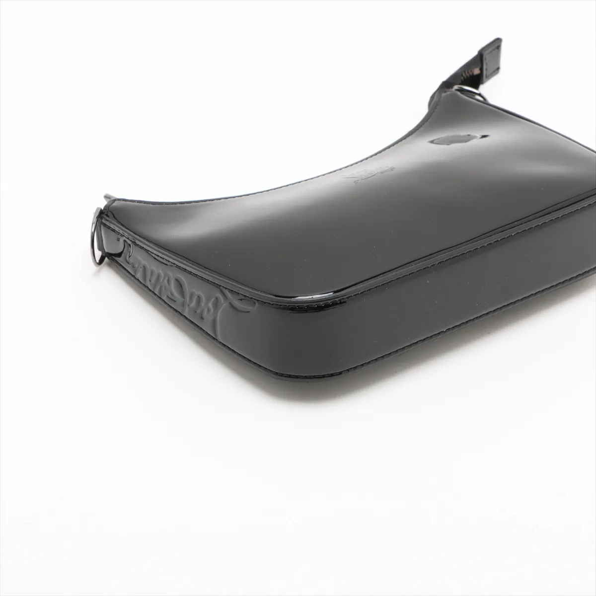 Patent Leather 2WAY Shoulder Bag Black — view 4